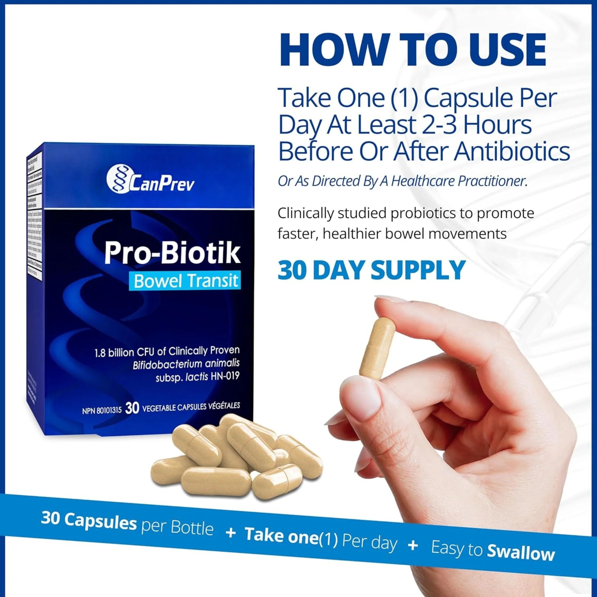 CanPrev Pro-Biotik Bowel Transit 30c