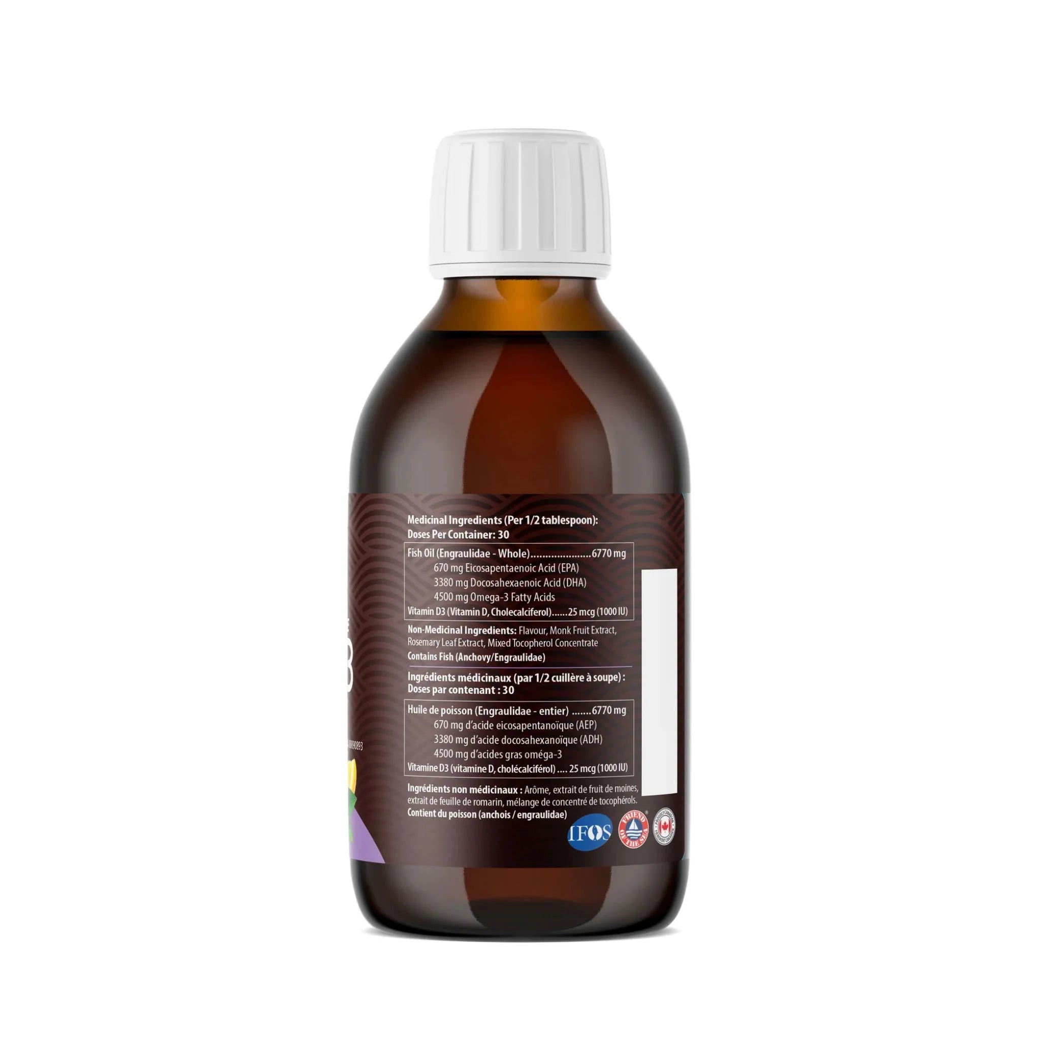 AquaOmega High DHA Lemon 450ml - Nature's Source Inc