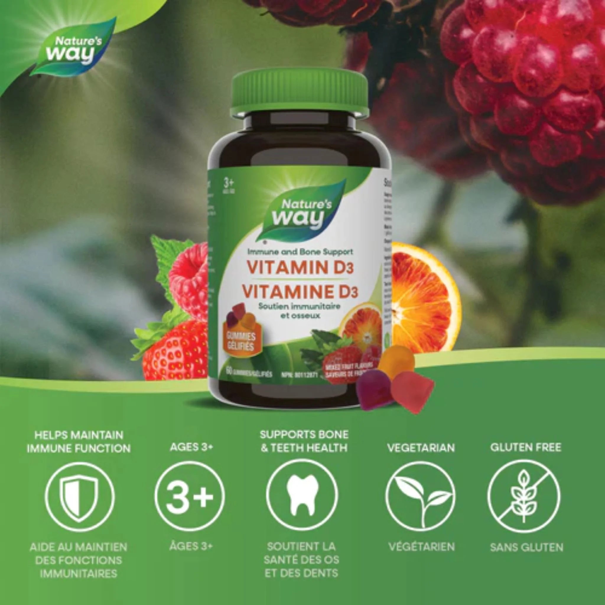 Nature's Way Vitamin D3 60 Gummies