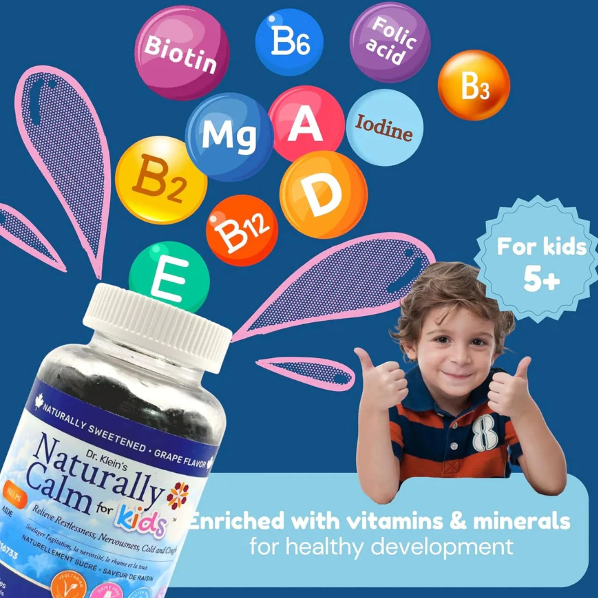 Dr. Klein's Naturally Calm For Kids 60 Gummies - Nature's Source Inc
