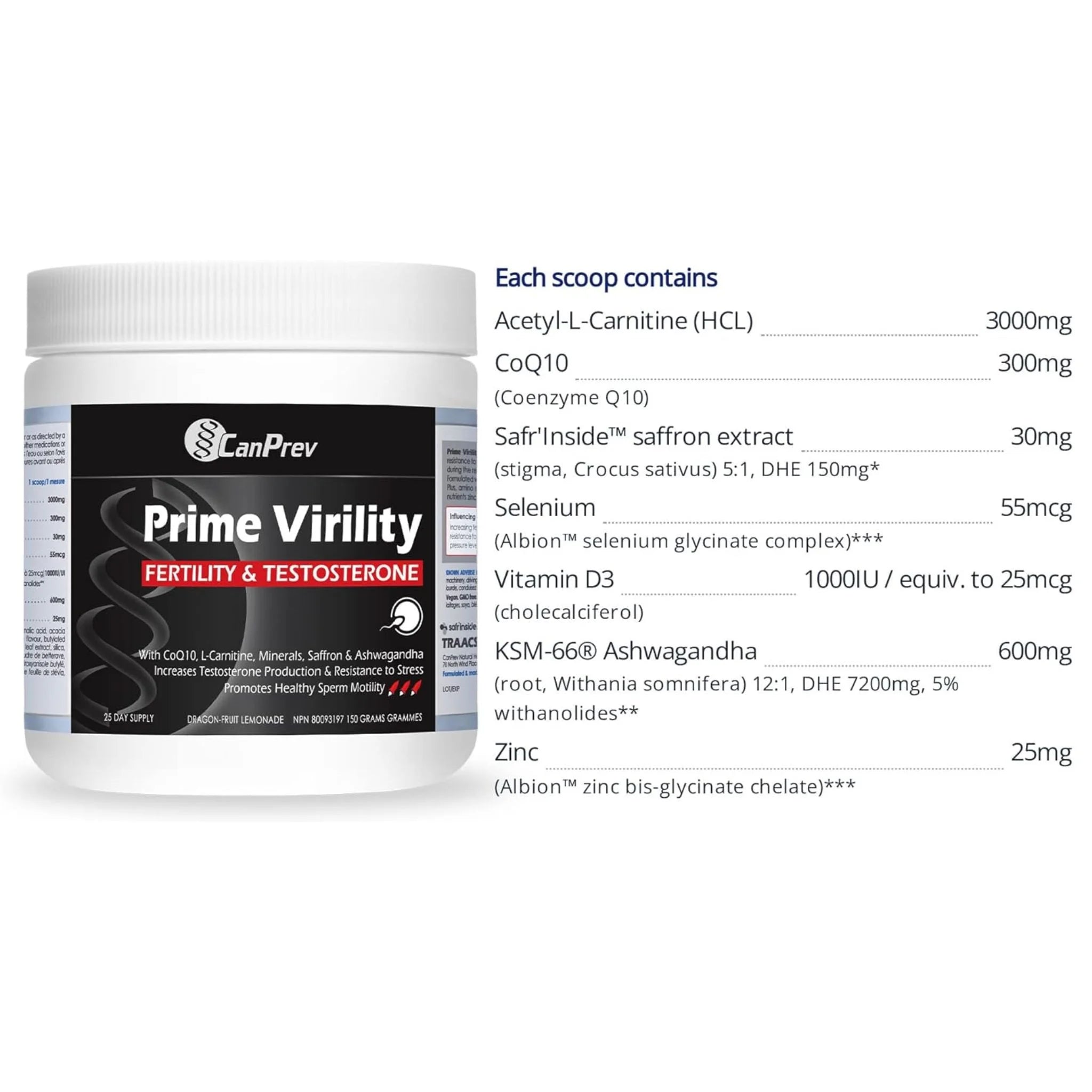 CanPrev Prime Virility Powder 150g - Nature's Source Inc