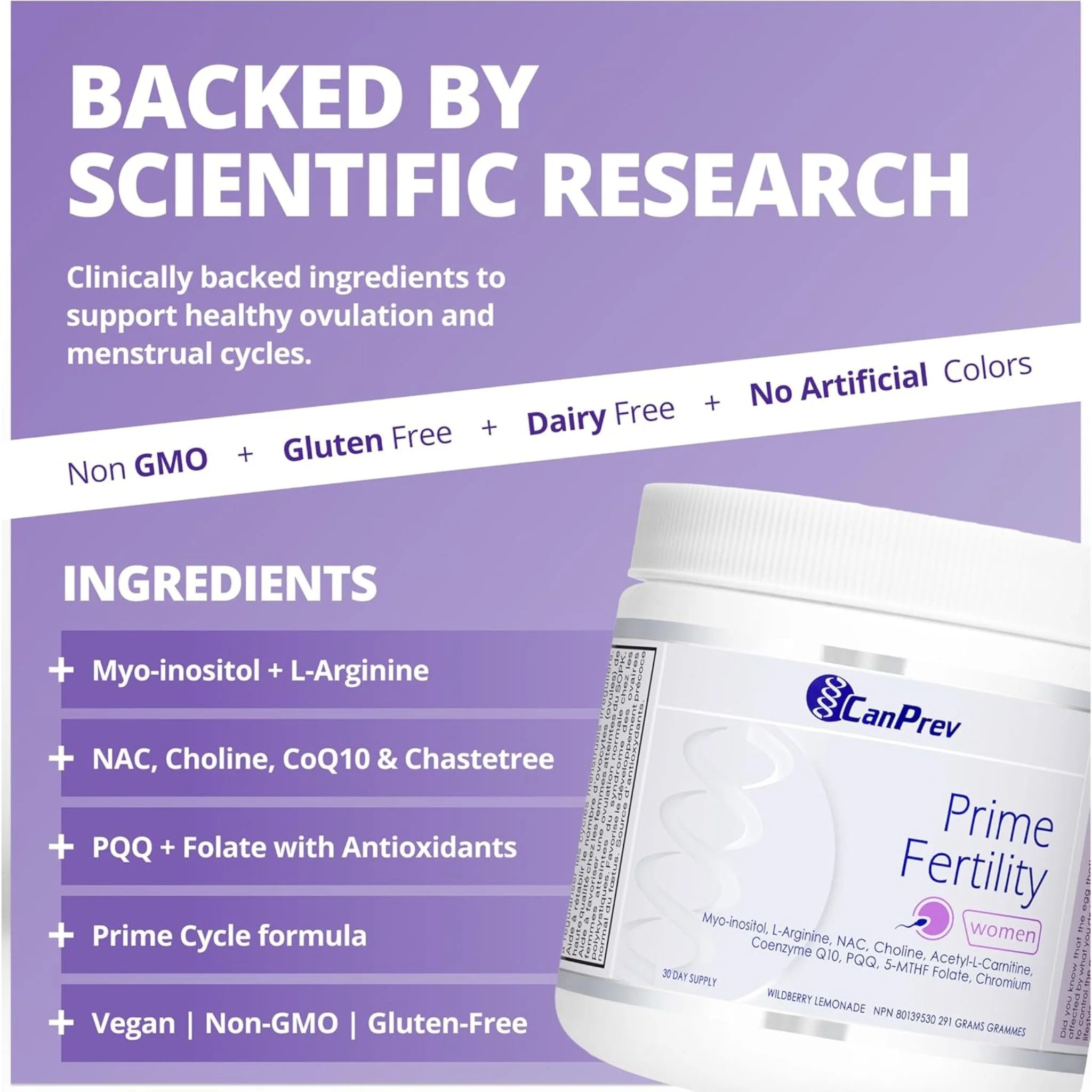 CanPrev Prime Fertility Powder 276g - Nature's Source Inc