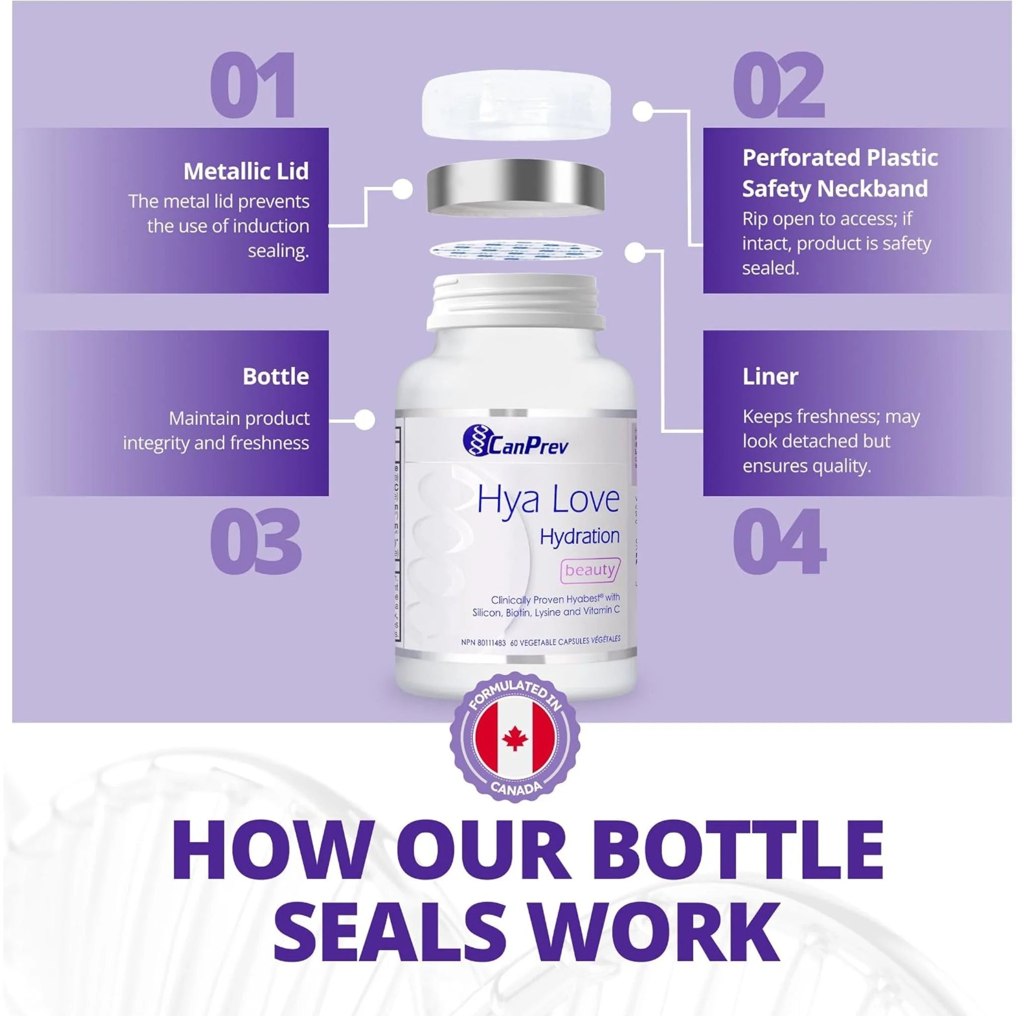 CanPrev Hya Love 60 Vegan Capsules
