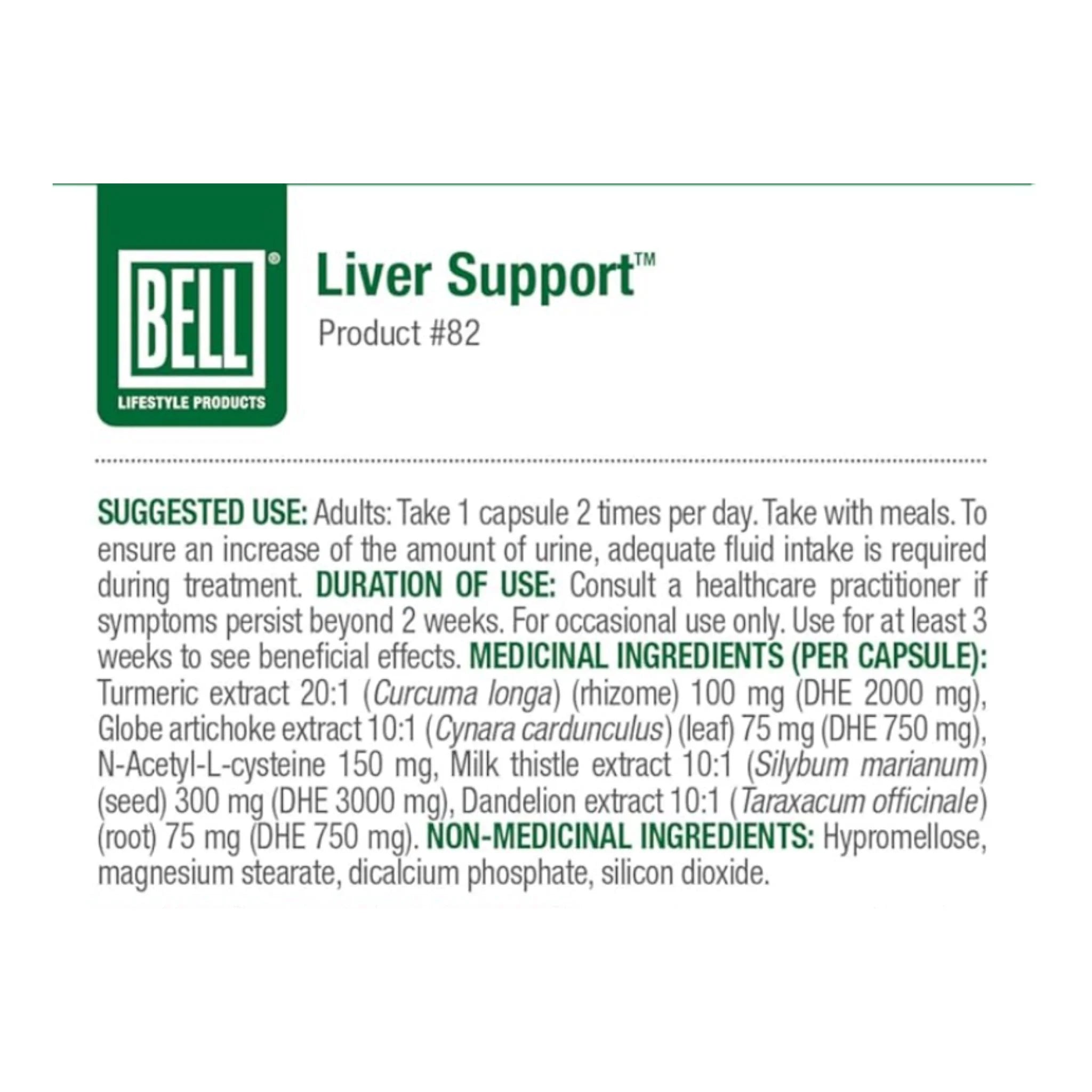 Bell Lifestyle Liver Support 60c