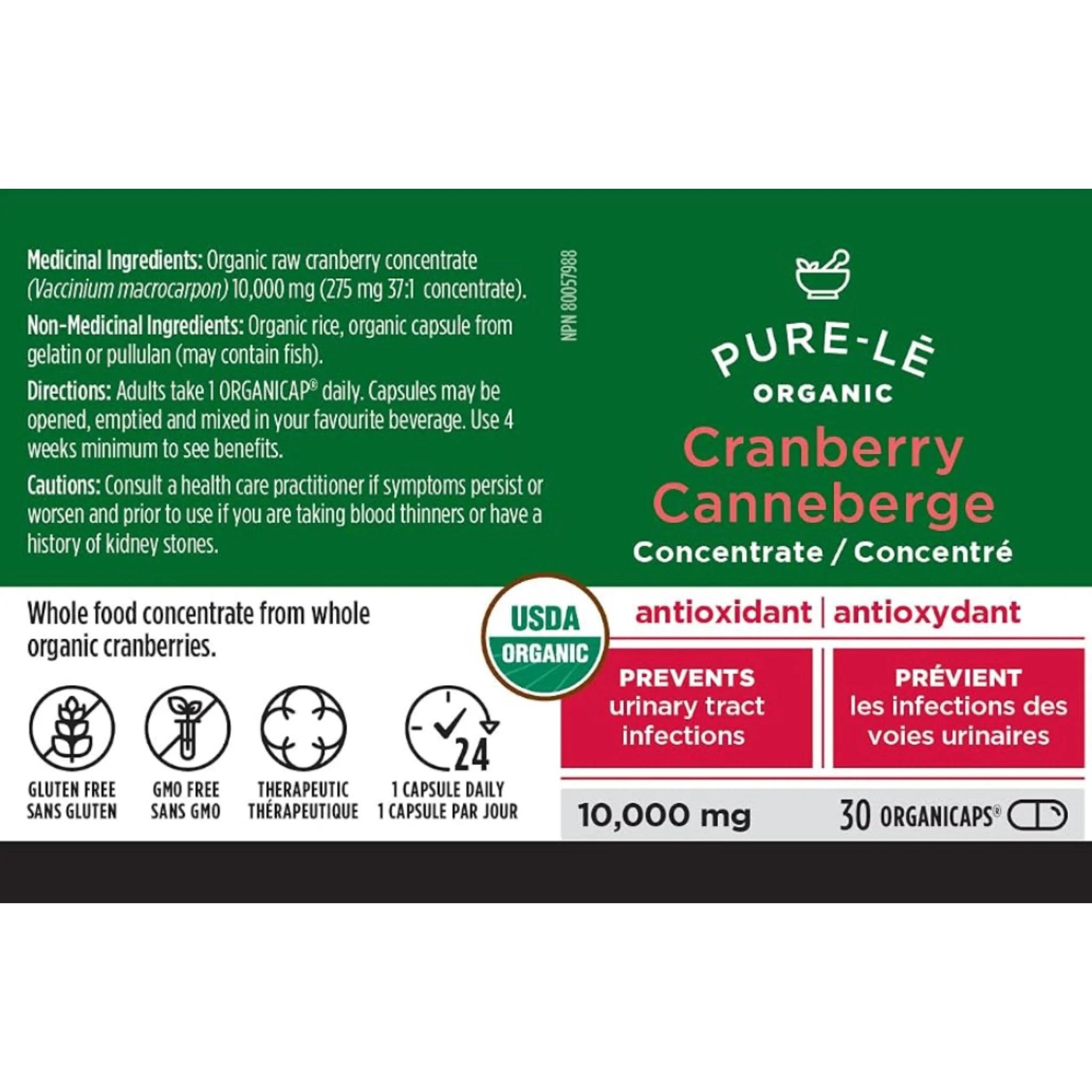 Pure-Le Organic Cranberry 30c