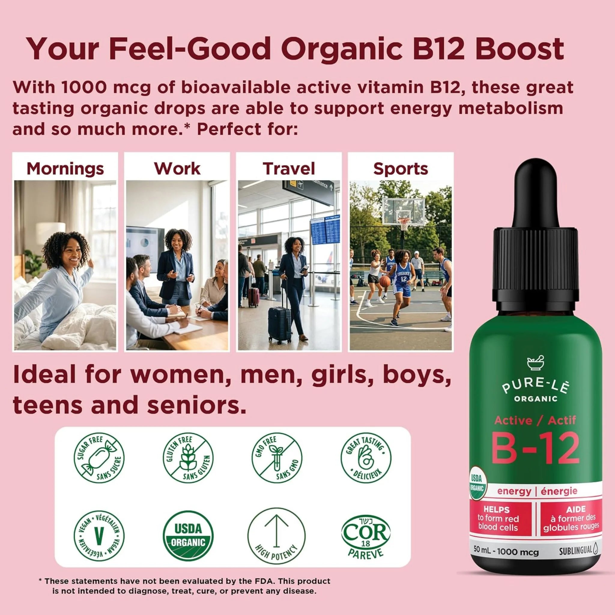 Pure-Le Organic Vitamin B12 50ml