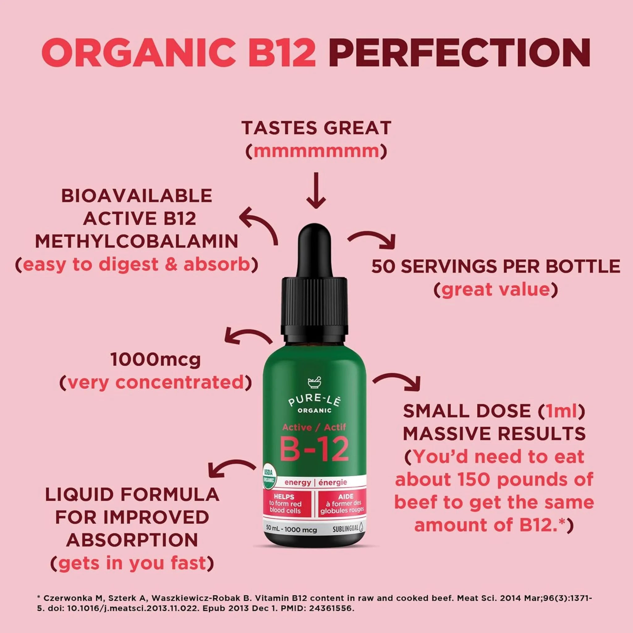 Pure-Le Organic Vitamin B12 50ml