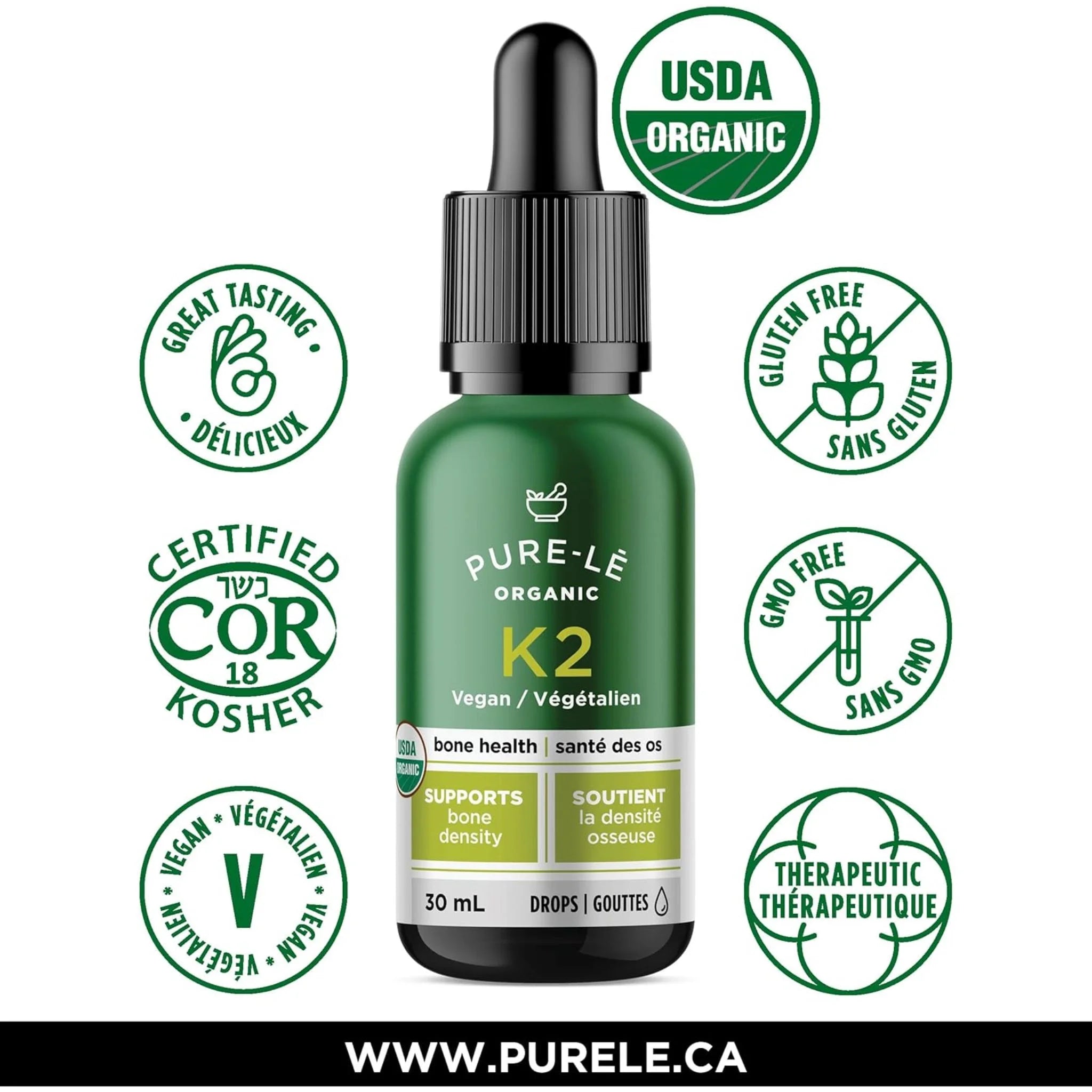 Pure-Le Organic Vitamin K2 30ml