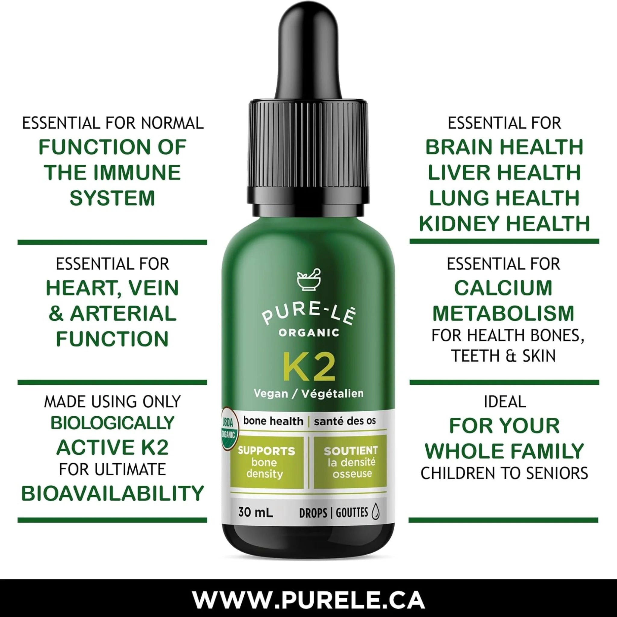 Pure-Le Organic Vitamin K2 30ml