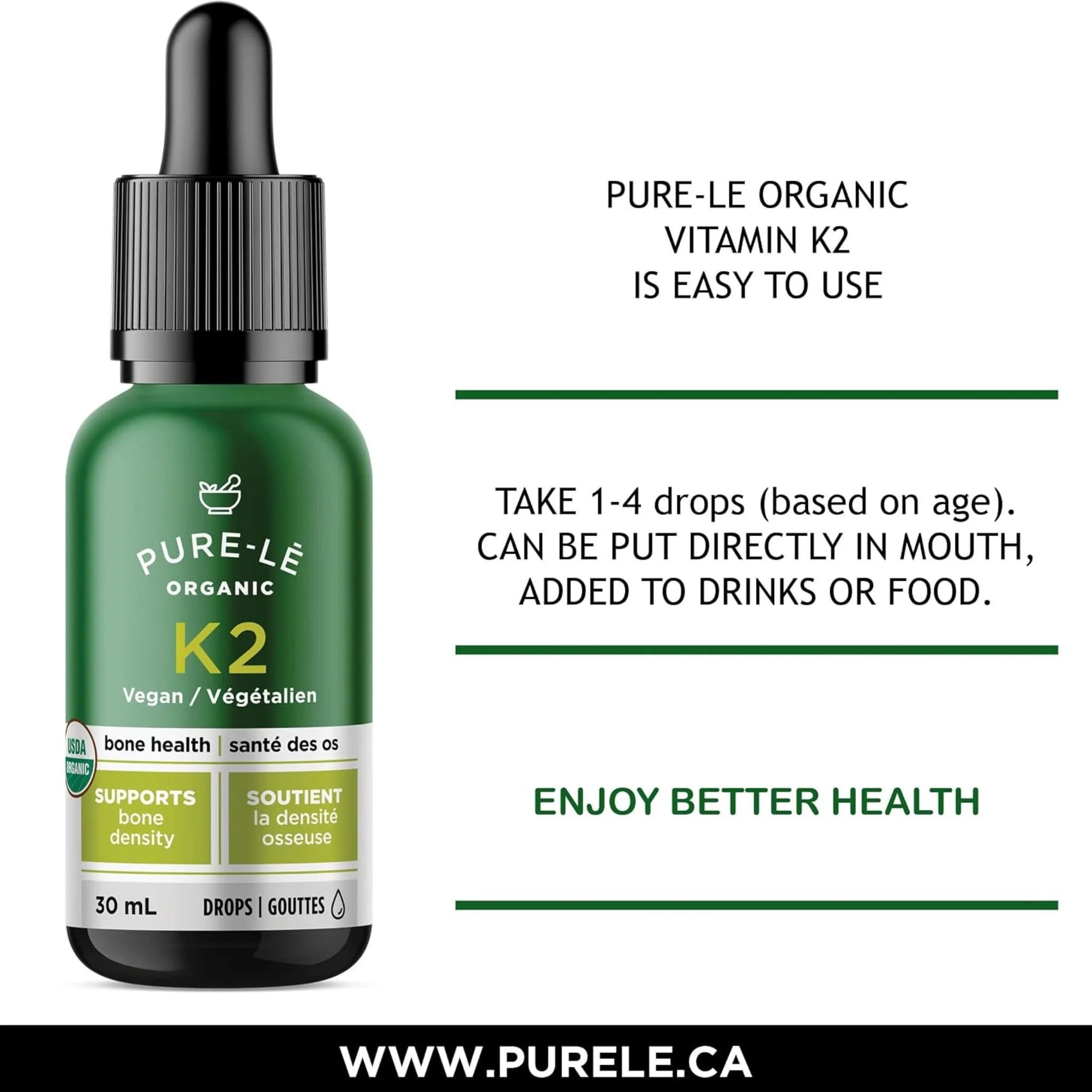 Pure-Le Organic Vitamin K2 30ml