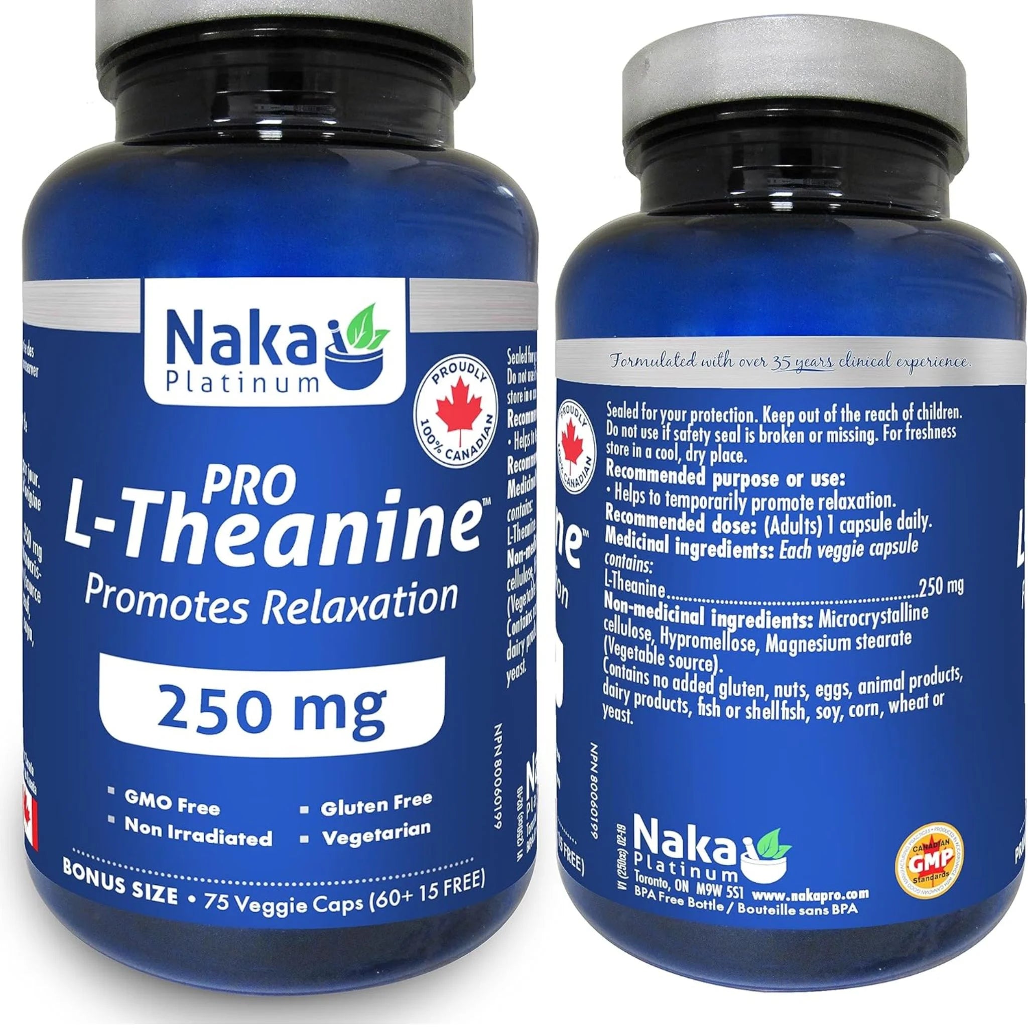 Naka Pro L-Theanine 250mg 75c - Nature's Source Inc