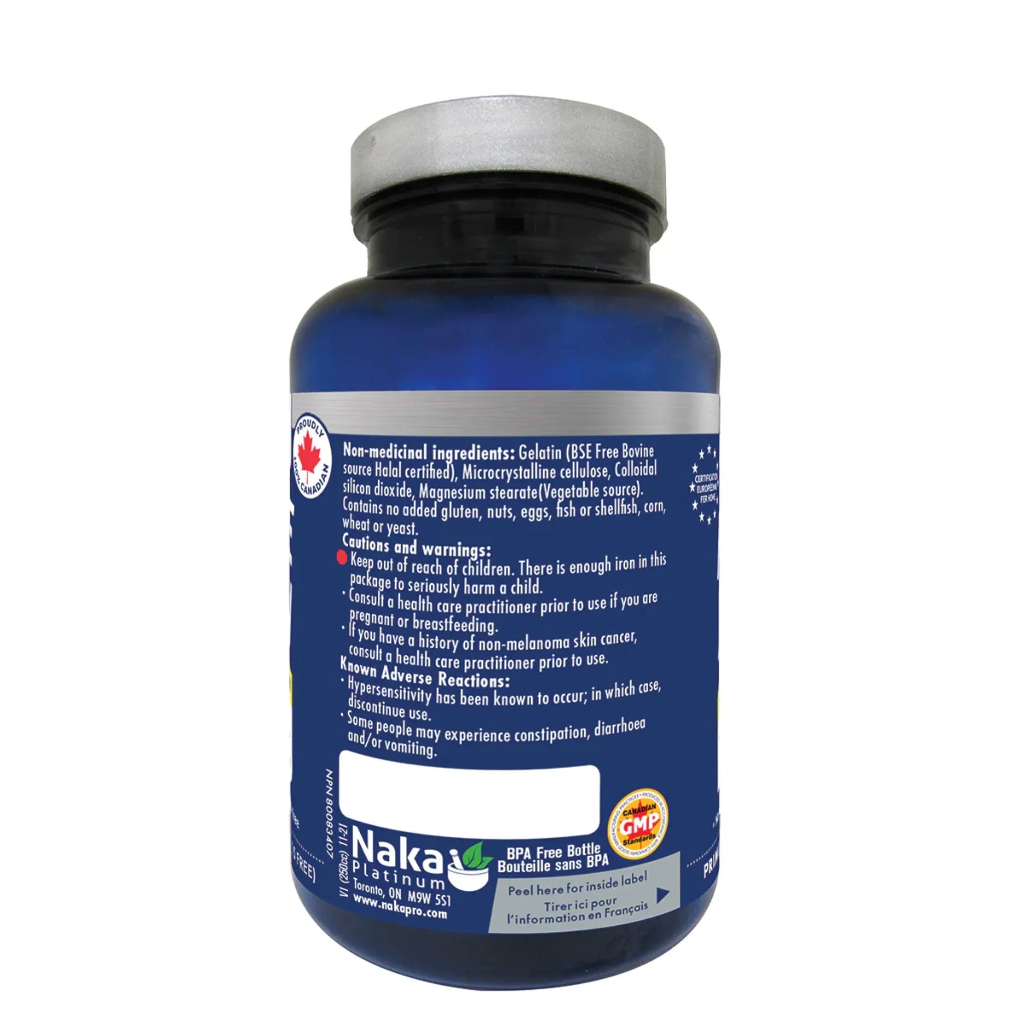 Naka Heme Iron 11mg 60c - Nature's Source Inc