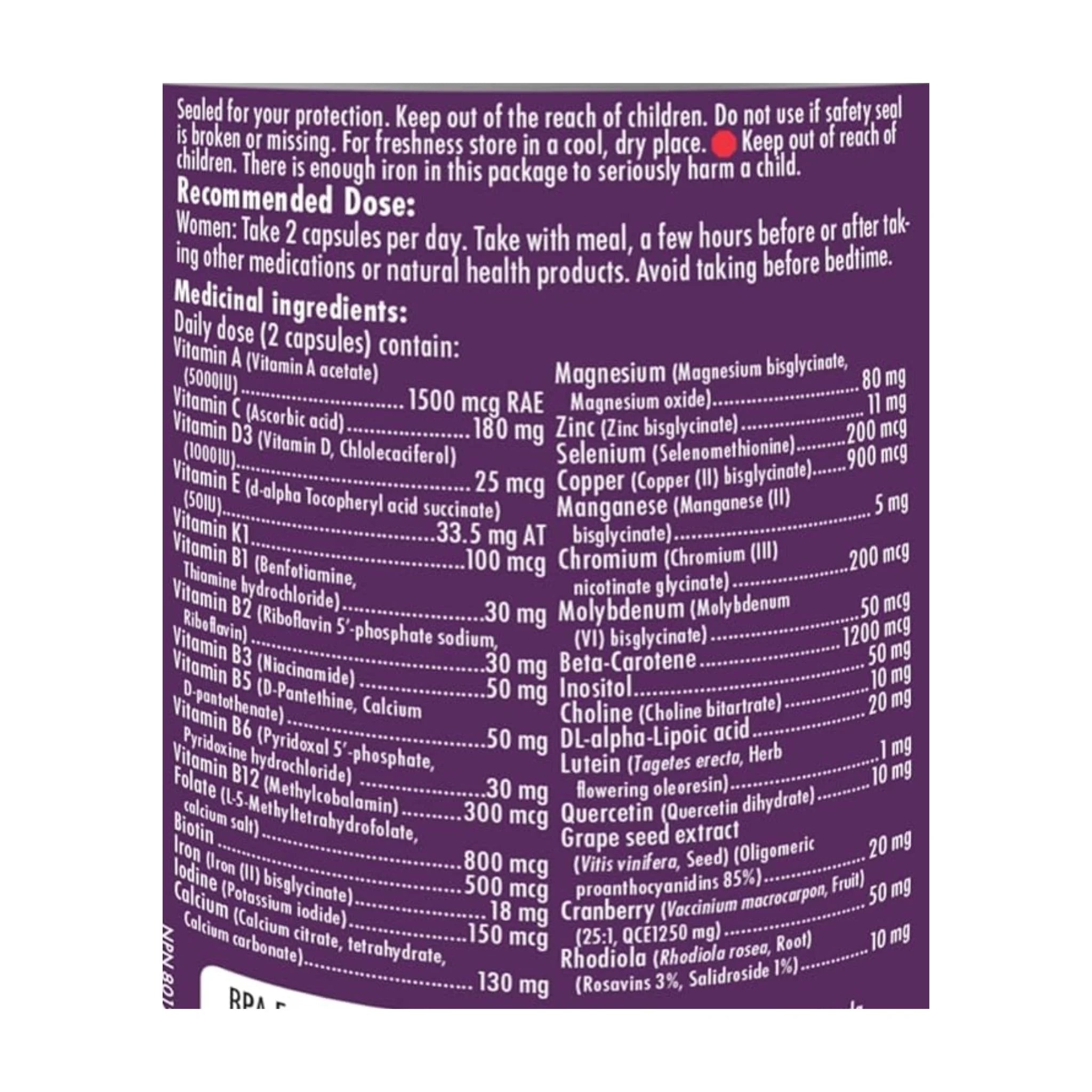 Naka Bioactive Multi for women 120c