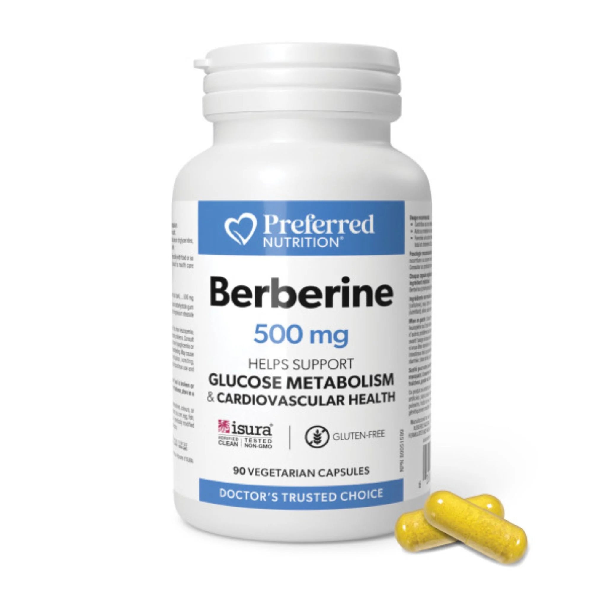 Preferred Nutrition Berberine 500mg 90 Vegetarian Capsules