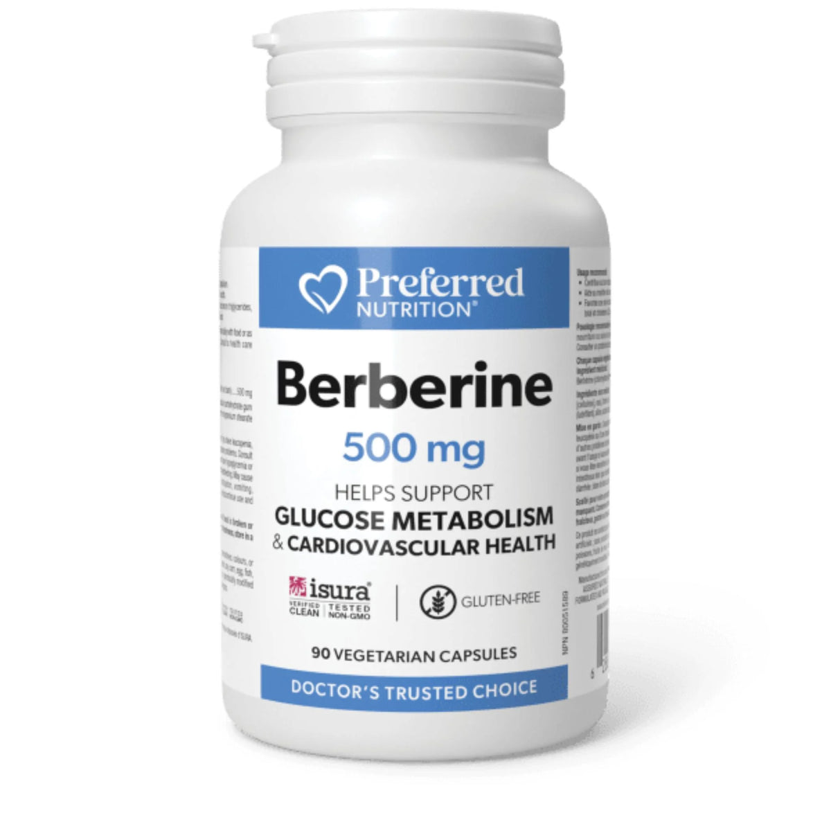 Preferred Nutrition Berberine 500mg 90 Vegetarian Capsules