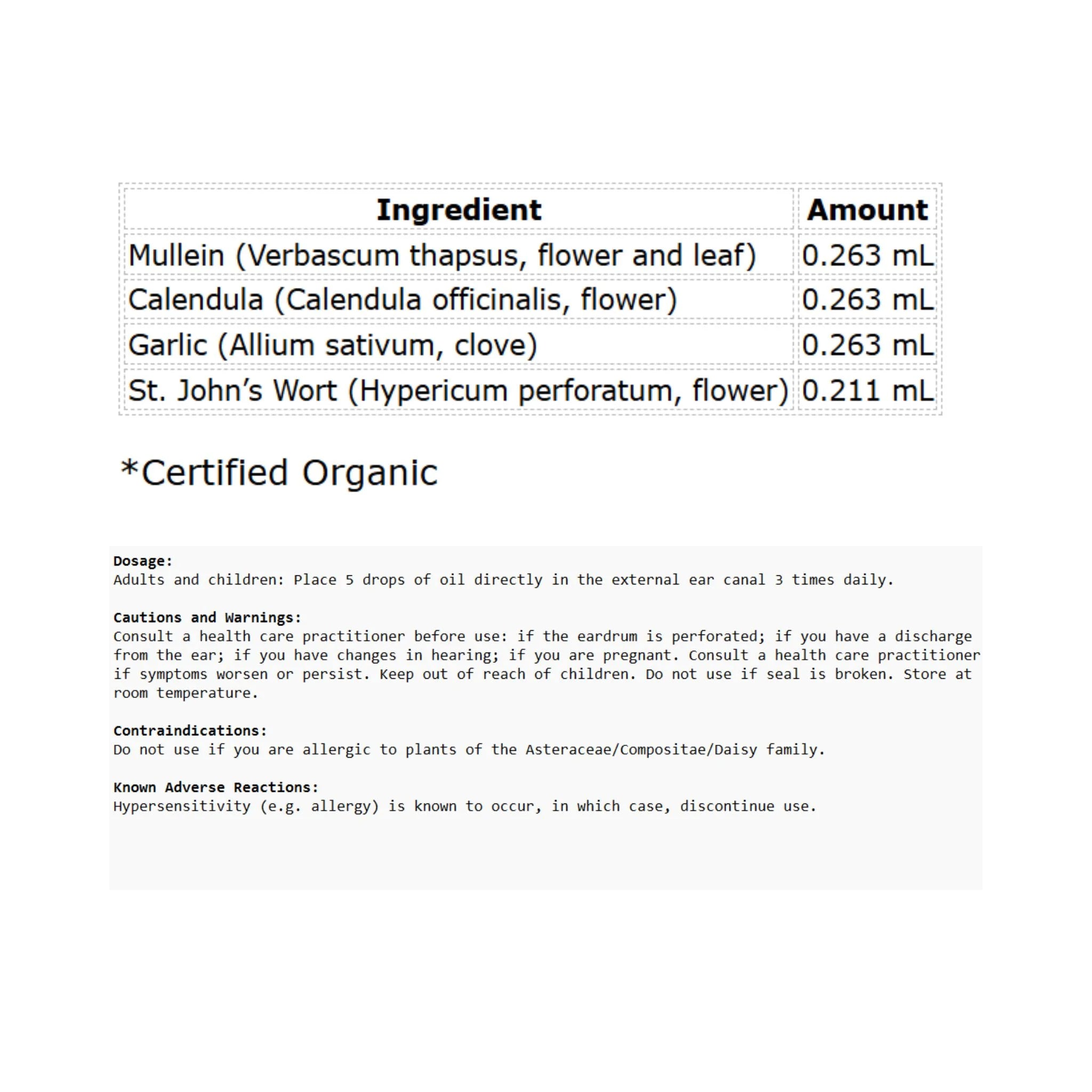 St. Francis Herb Farm Ear Oil Kids 15ml - Nature's Source Inc