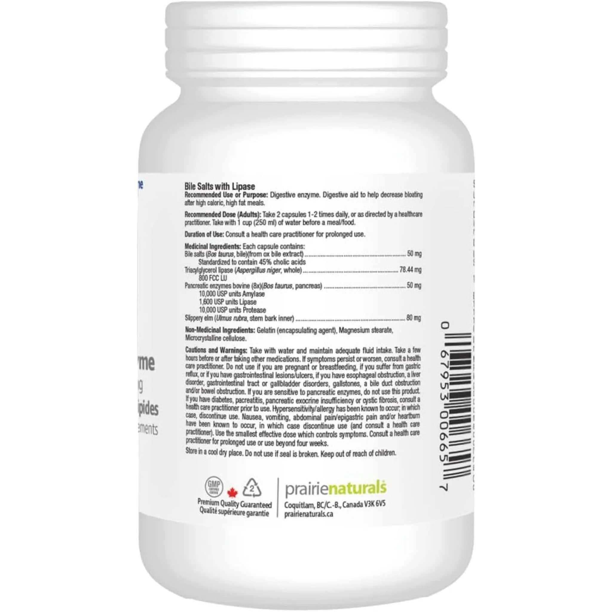 Prairie Naturals Bile Force 120 Capsules