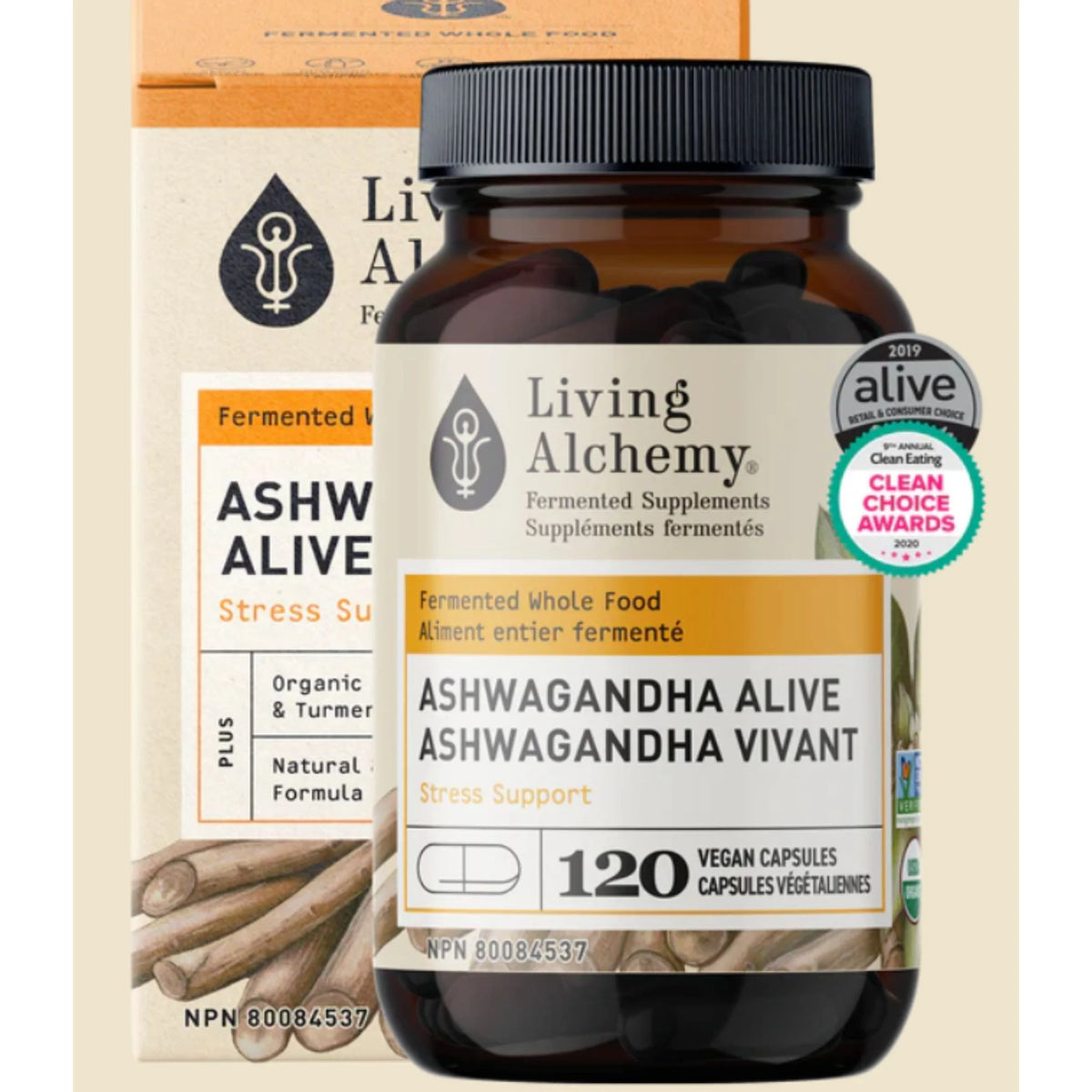 Living Alchemy Ashwagandha Alive 120 Vegan Capsules