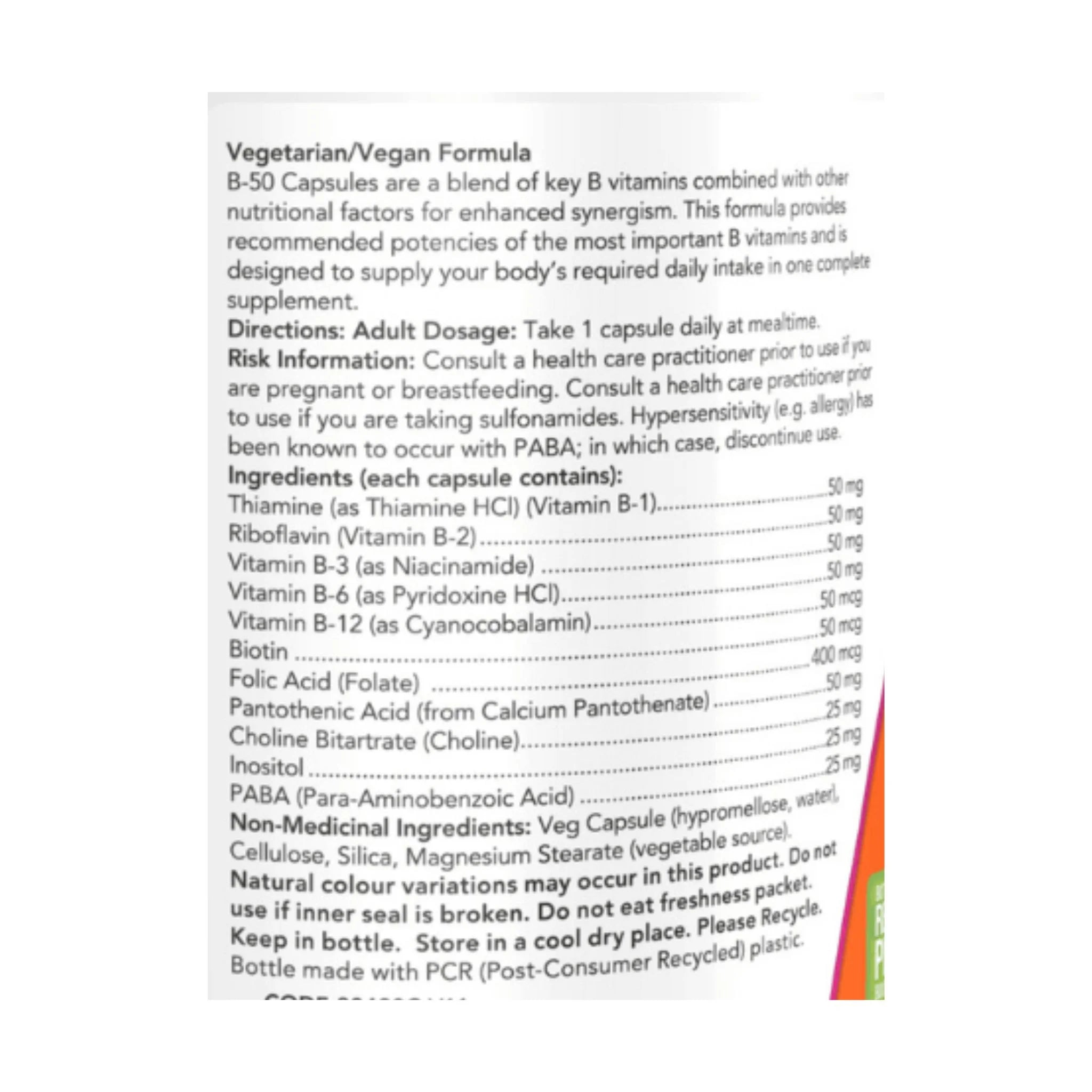 Now B50 Complex 100 Capsules