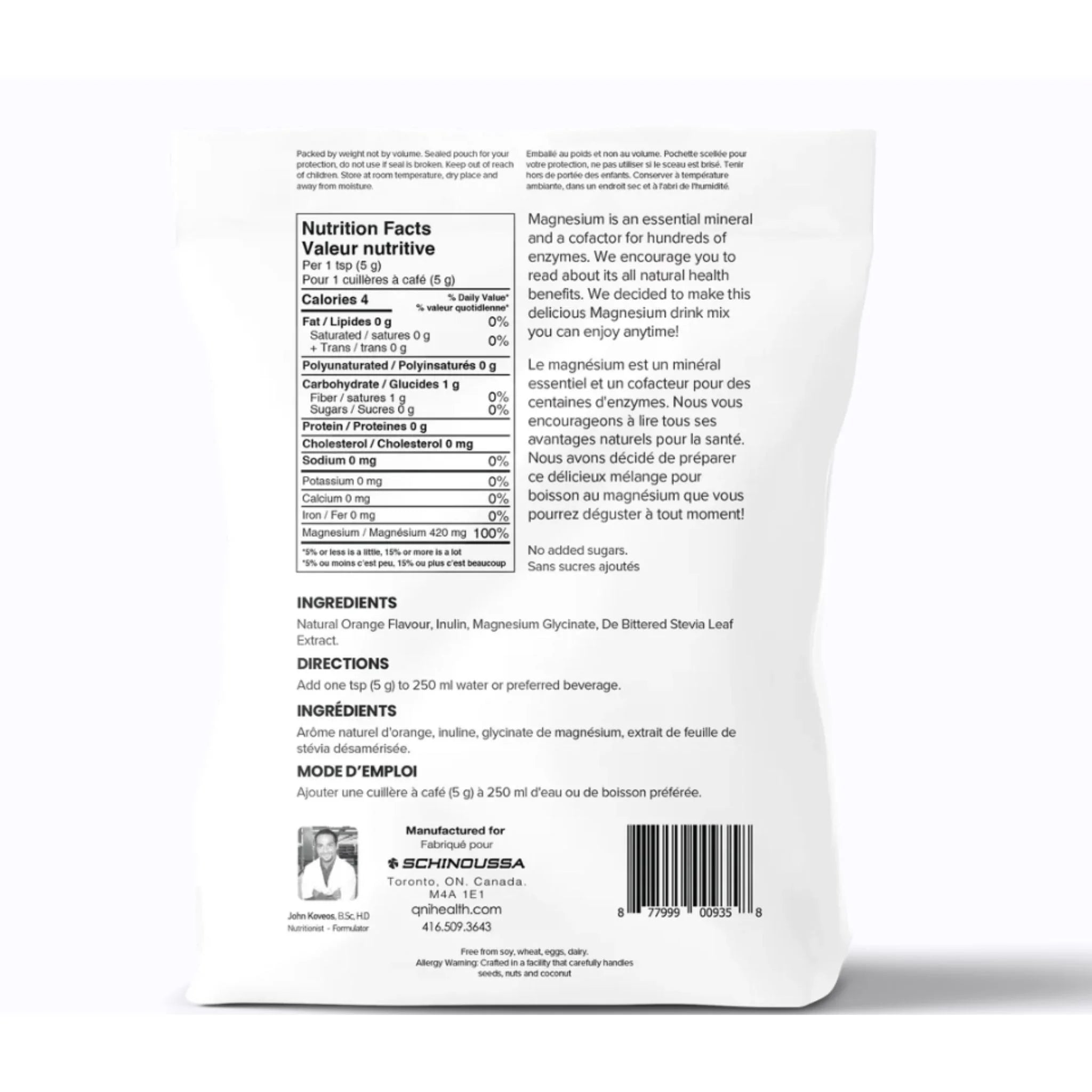 Schinoussa Magnesium Glycinate Orange 150g