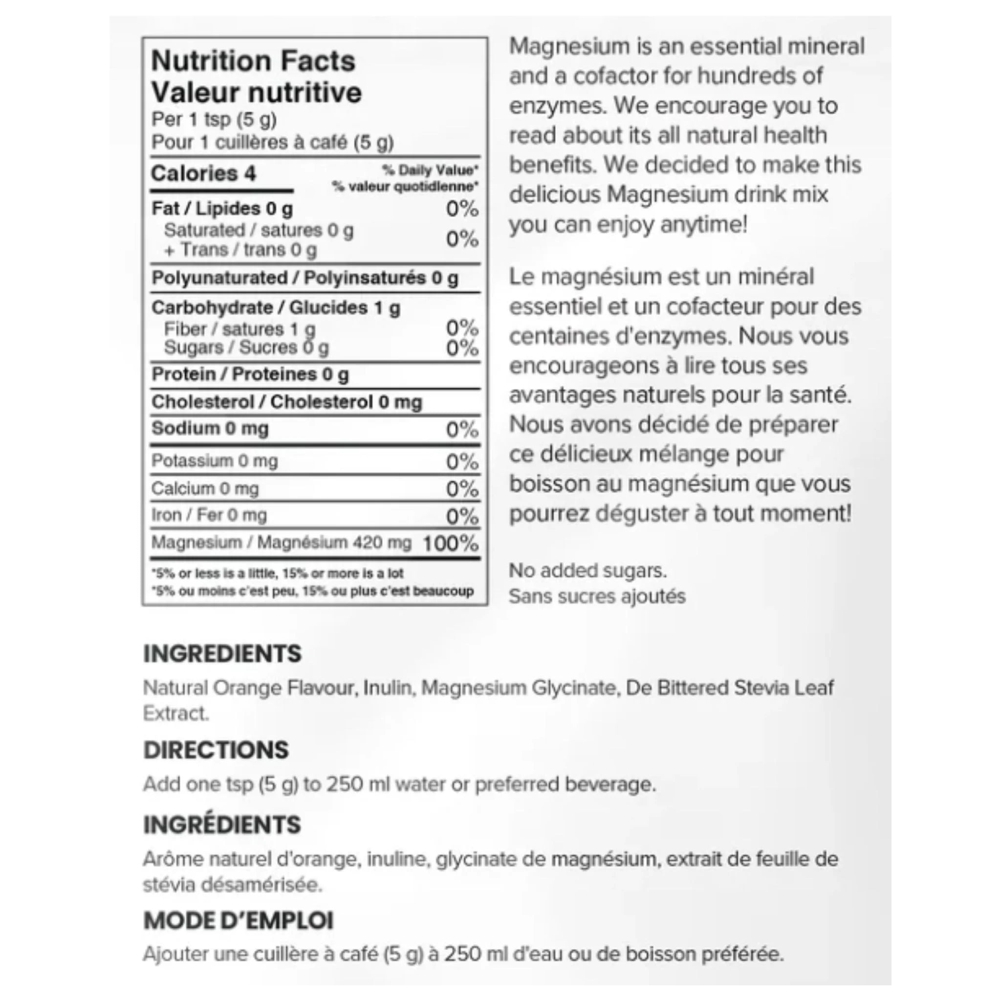 Schinoussa Magnesium Glycinate Orange 150g