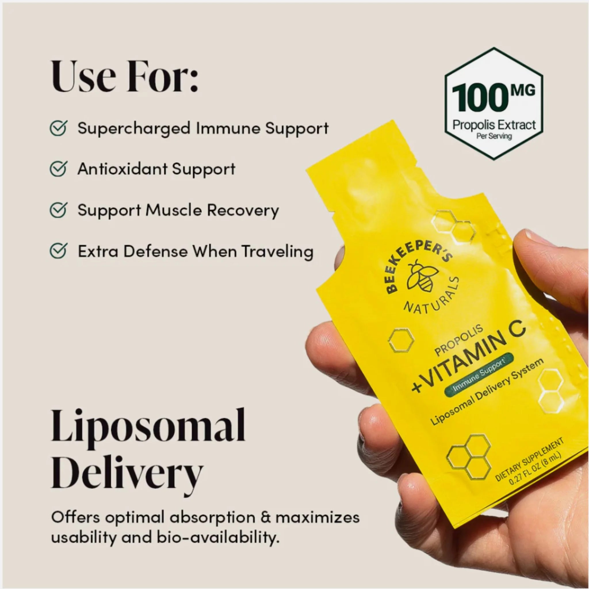 Beekeeper's Liposomal Propolis Vitamin C 8ml