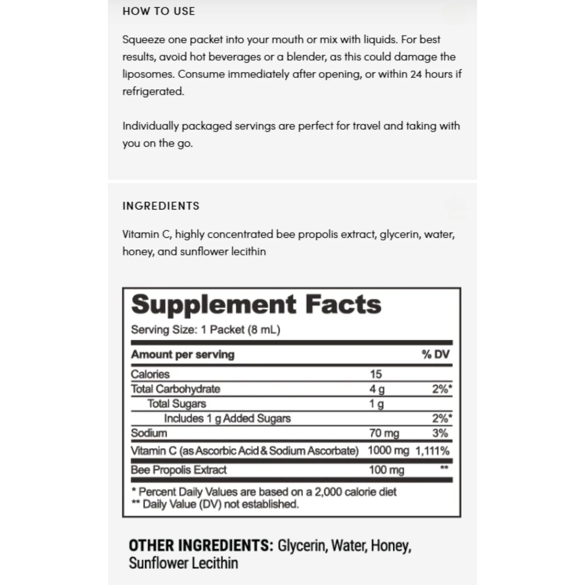 Beekeeper's Liposomal Propolis Vitamin C 8ml