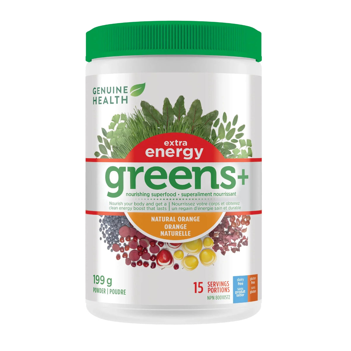 Genuine Health Greens + Extra Energy Orange 199g