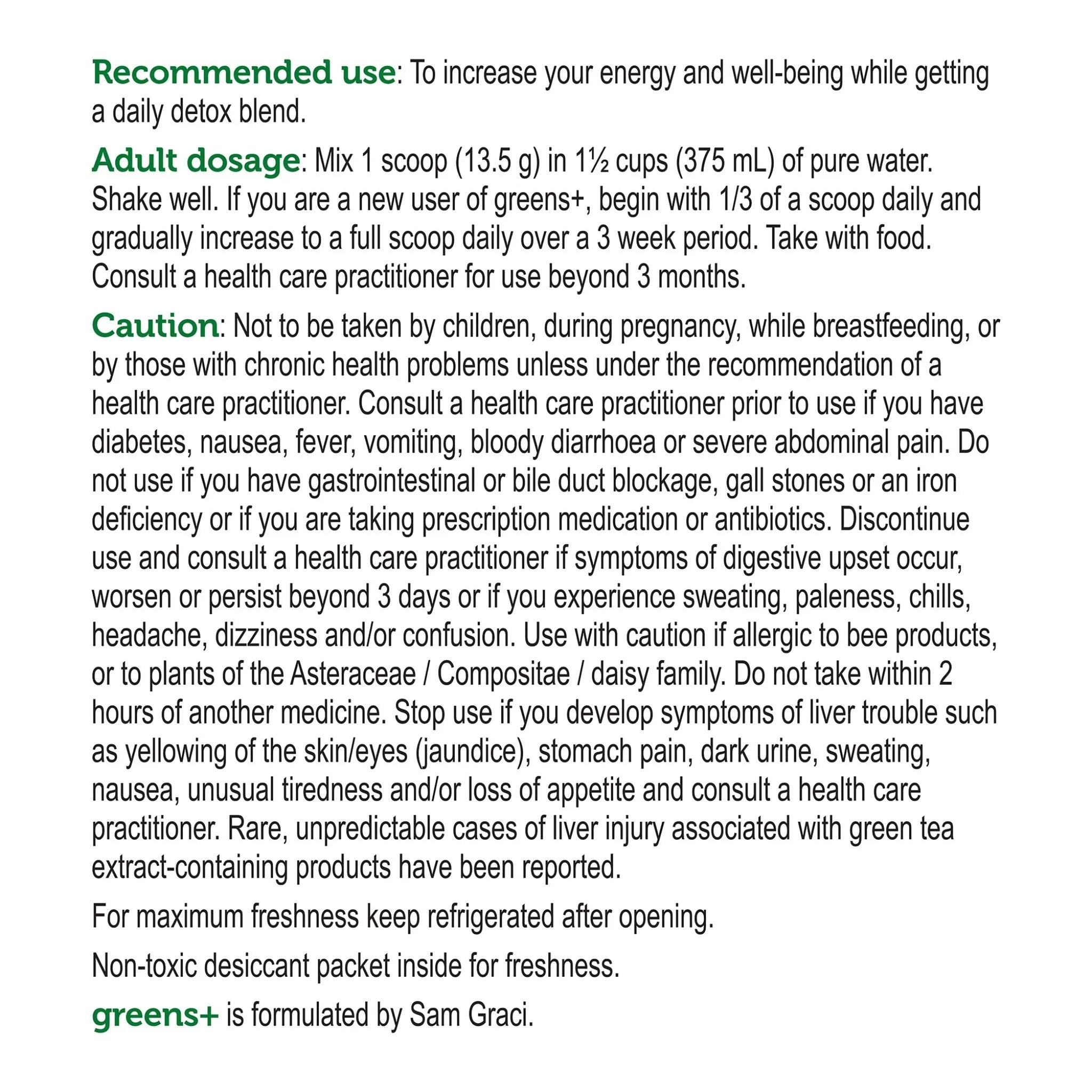 Genuine Health Greens + Detox Lemon 203g