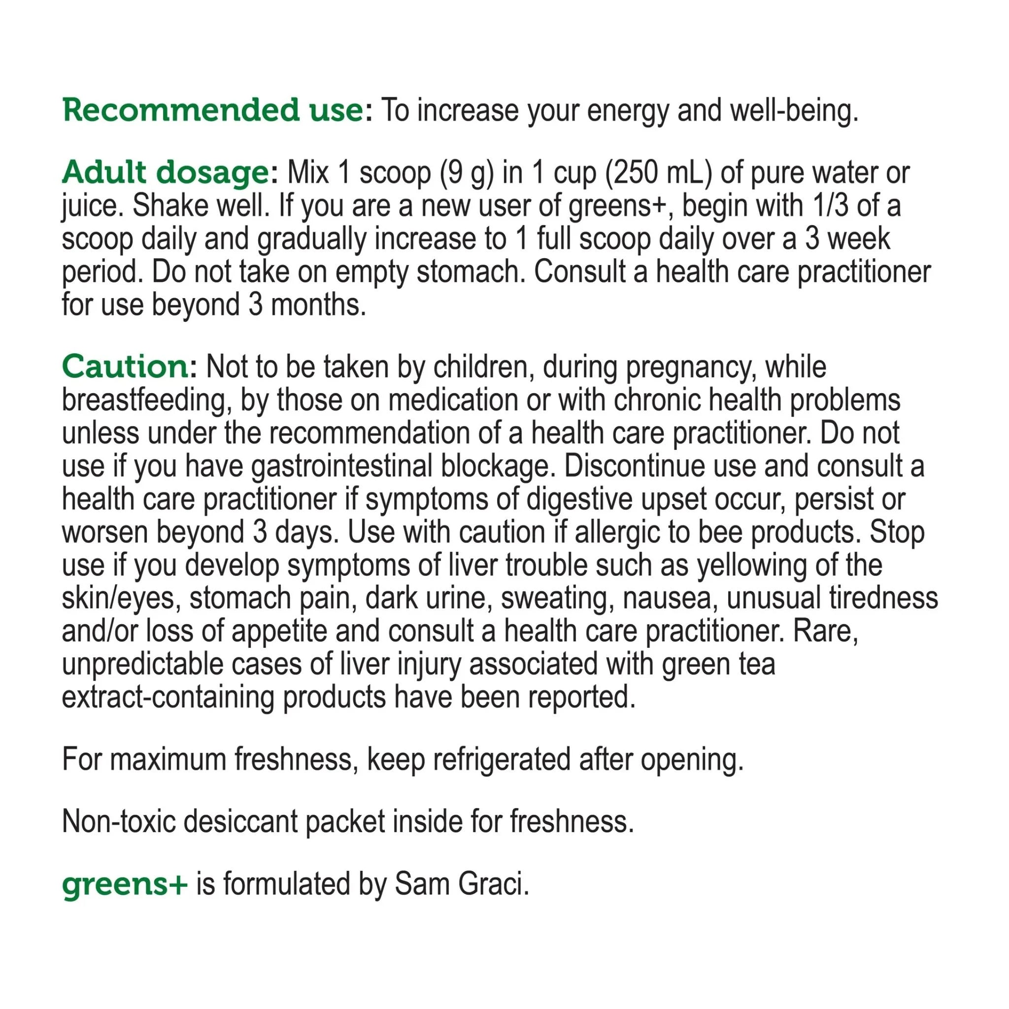 Genuine Health Greens + Mixed Berry 450g - Nature's Source Inc