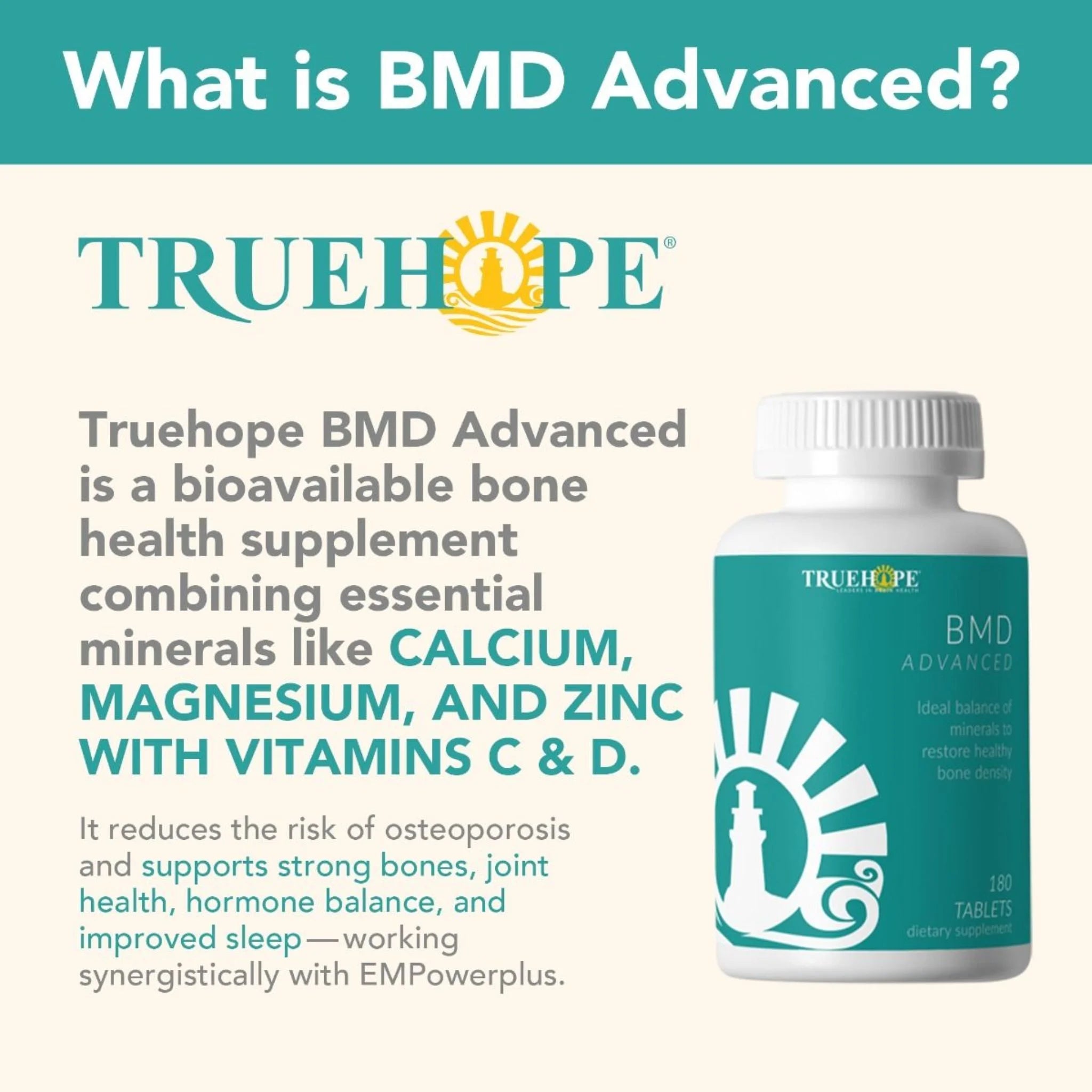 Truehope Bone Maintenance & Development 180 Tablets