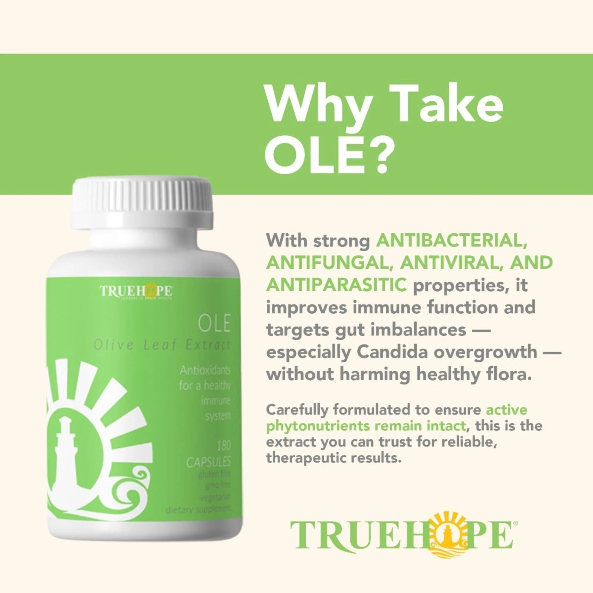 Truehope Olive Leaf Extract 180 Capsules