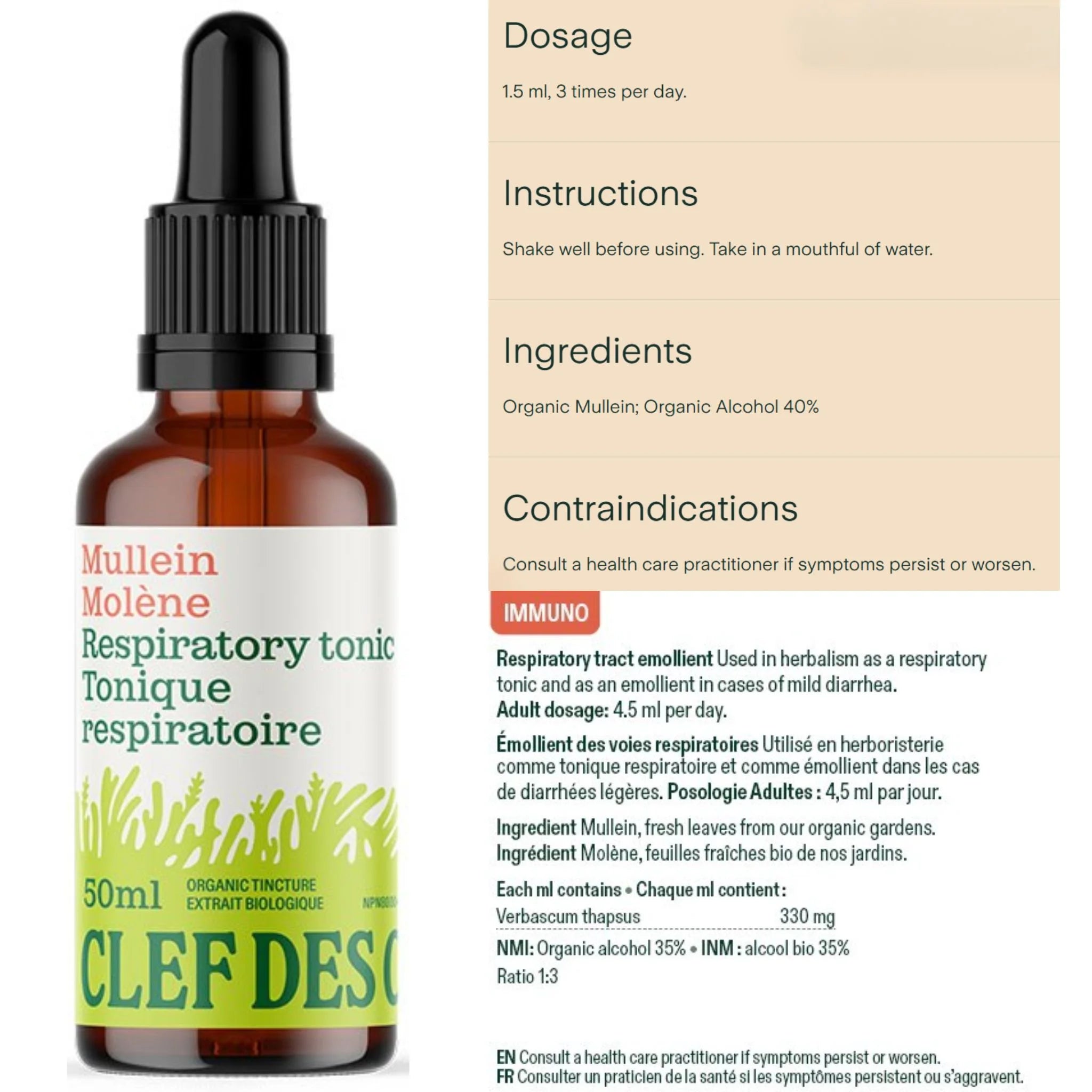 Clef Des Champs Mullein 50ml