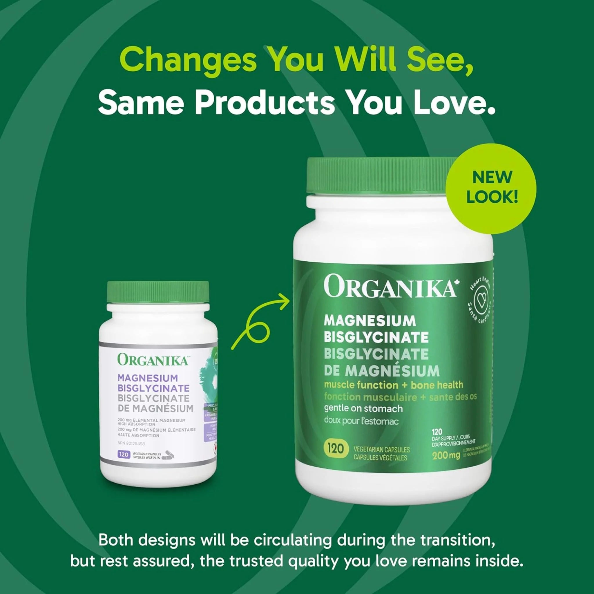 Organika Magnesium Bisglycinate 120 Vegetarian Capsules
