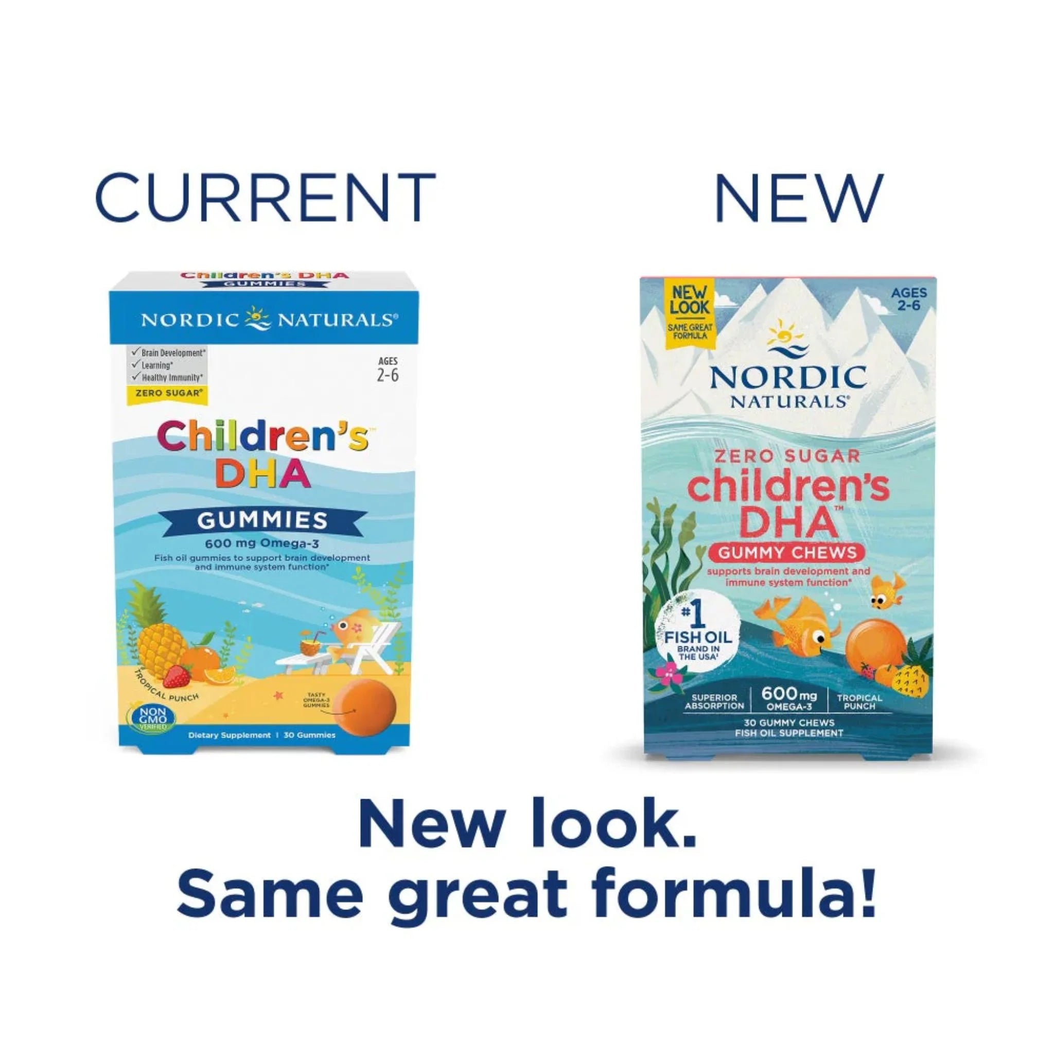 Nordic Naturals Children's DHA Gummies Tropical Punch 30 Gummy Chews - Nature's Source Inc