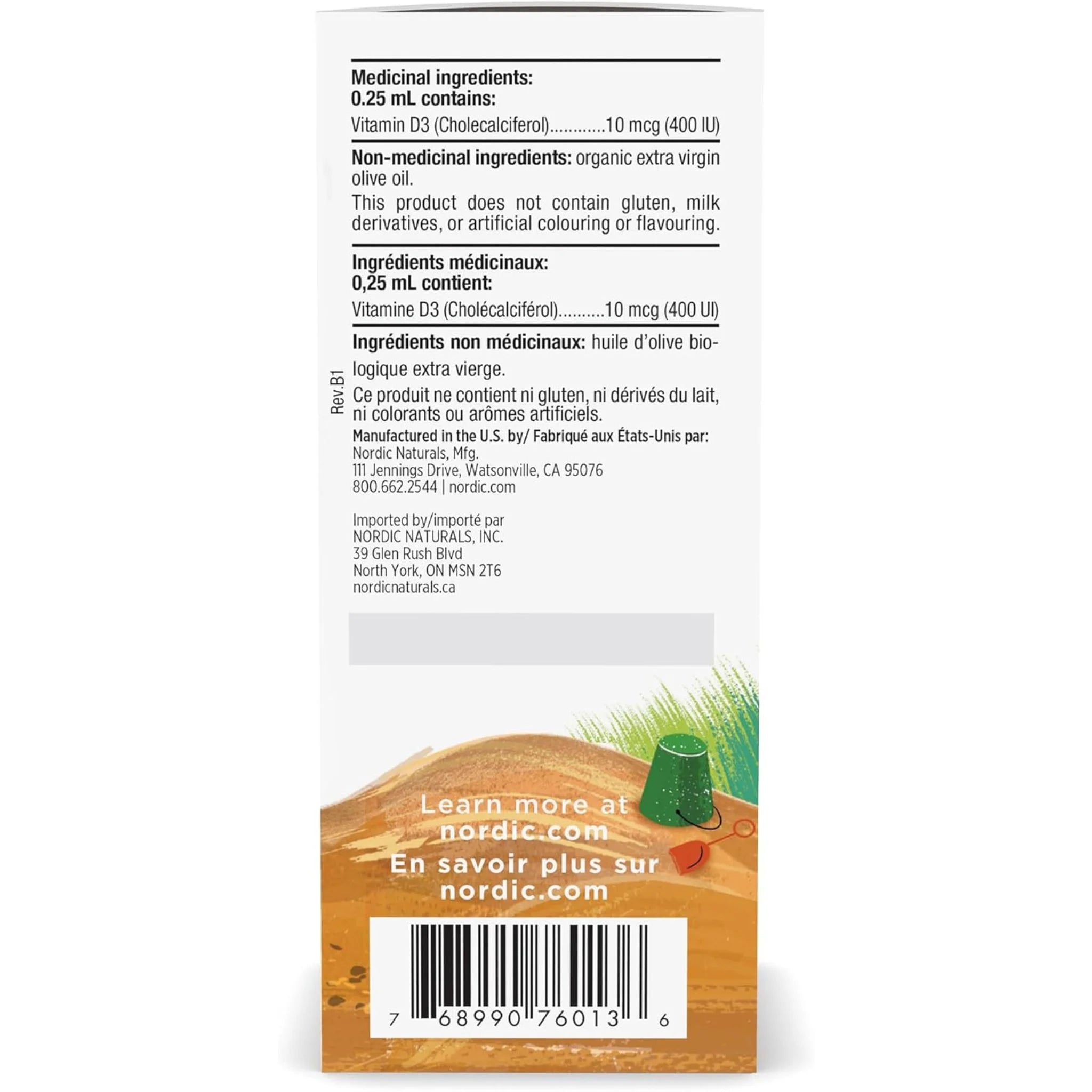 Nordic Naturals Baby D3 Liquid 400IU 22.5ml