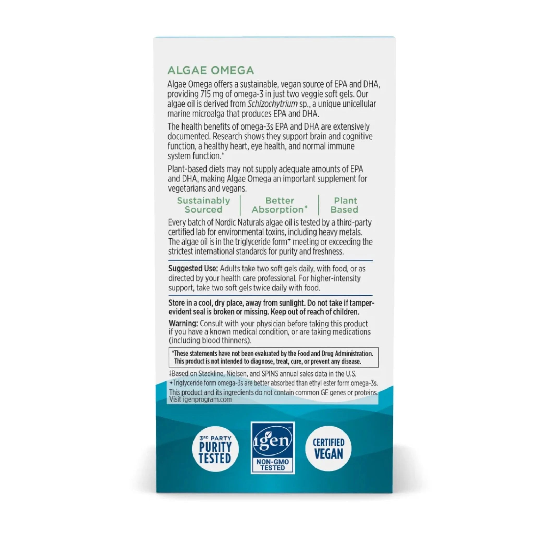 Nordic Naturals Algae Omega 60 Softgels