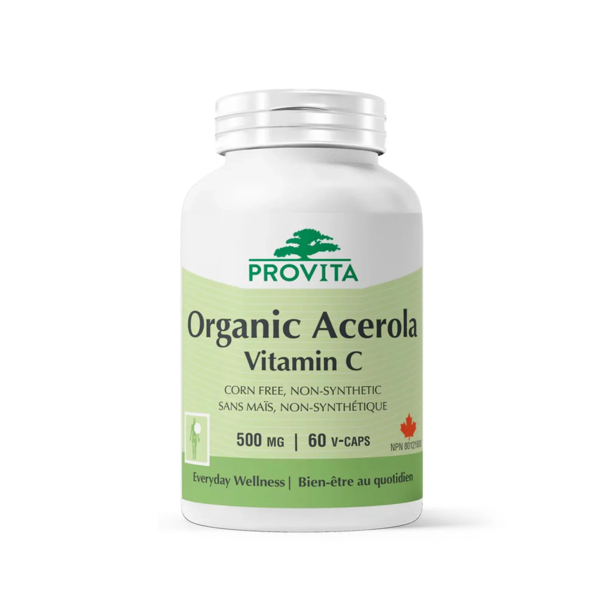 Provita Organic Acerola Vitamin C 60 Vegan Capsules - Nature's Source Inc