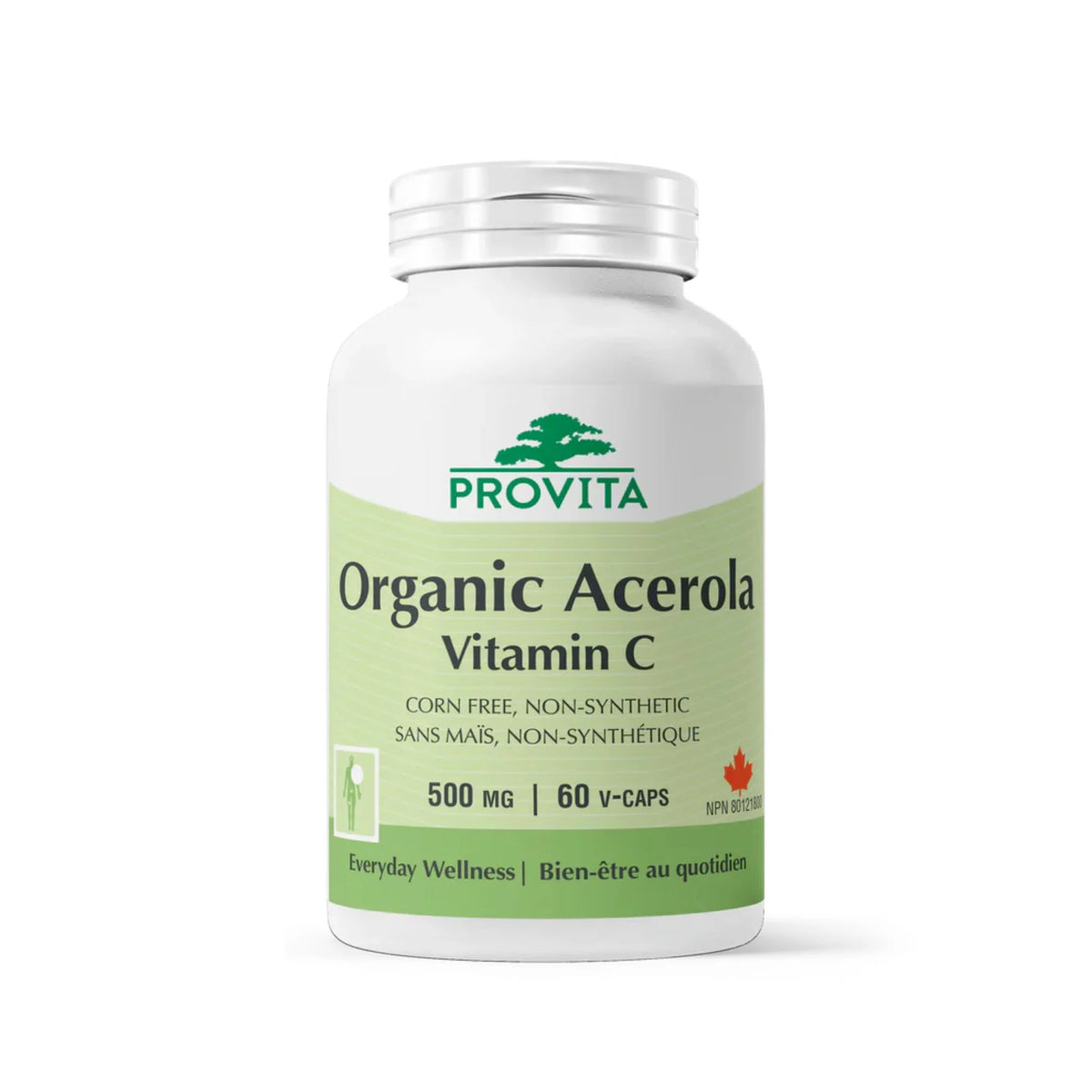 Provita Organic Acerola Vitamin C 60 Vegan Capsules - Nature's Source Inc