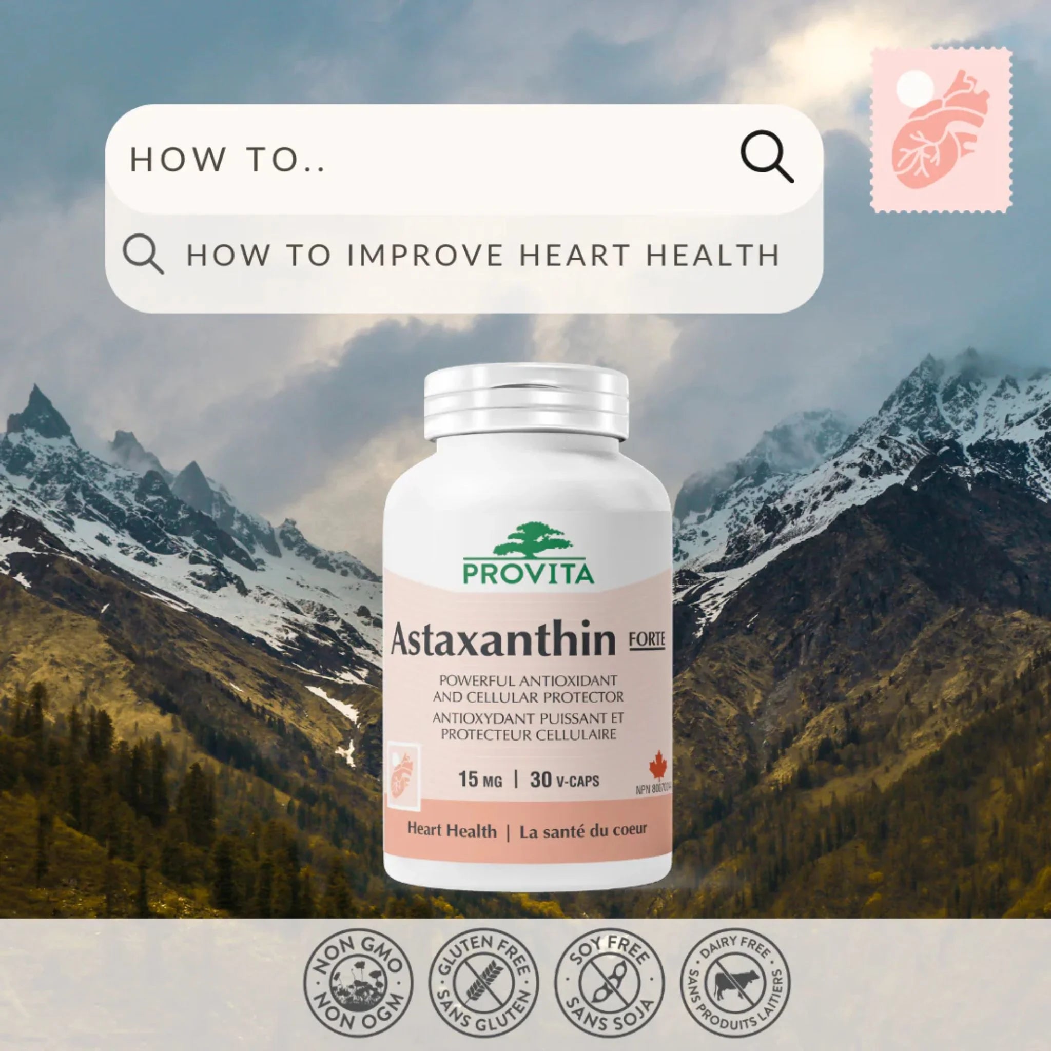 Provita Astaxanthin Fortes 30 Vegan Capsules