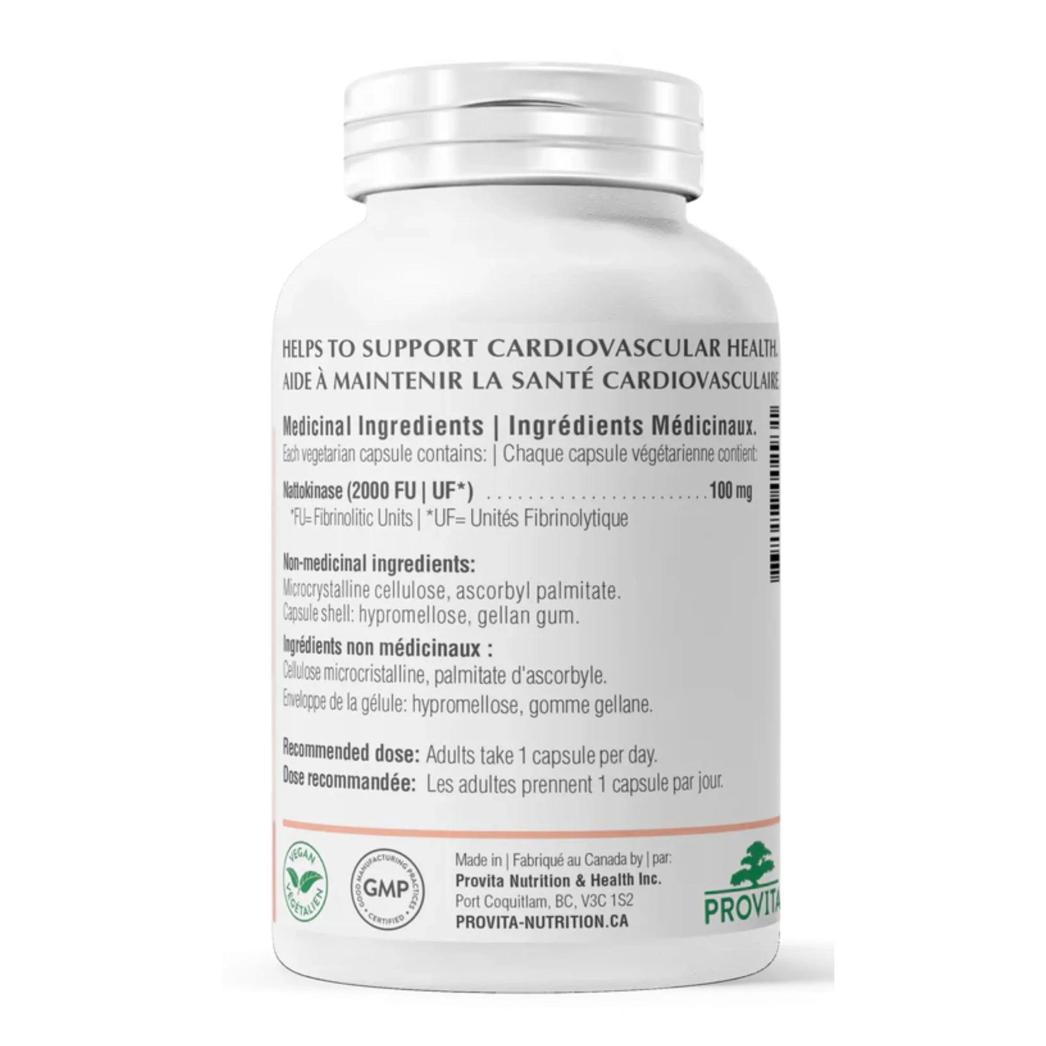 Provita Nattokinase 2000FU 120 Vegan Capsules