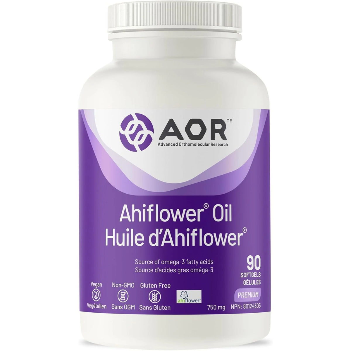 AOR Ahiflower Oil 750mg 90 Softgels