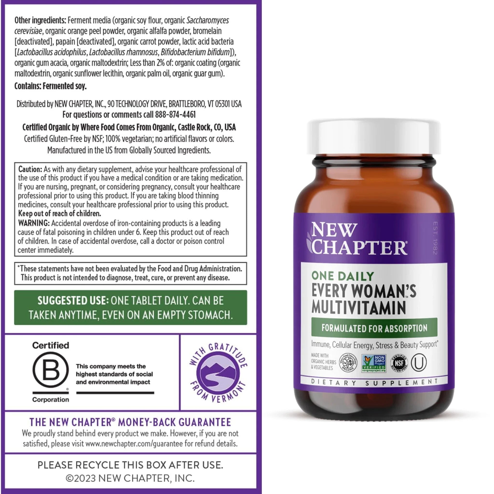 New Chapter Every Woman's One Daily 96 Tablets