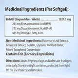 AquaOmega EPA Regular Strength 1700mg Omega-3, 120 Softgels