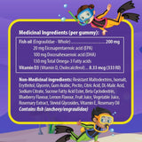Aquaomega Omega 3 High DHA Kids Blueberry 60 Gummies