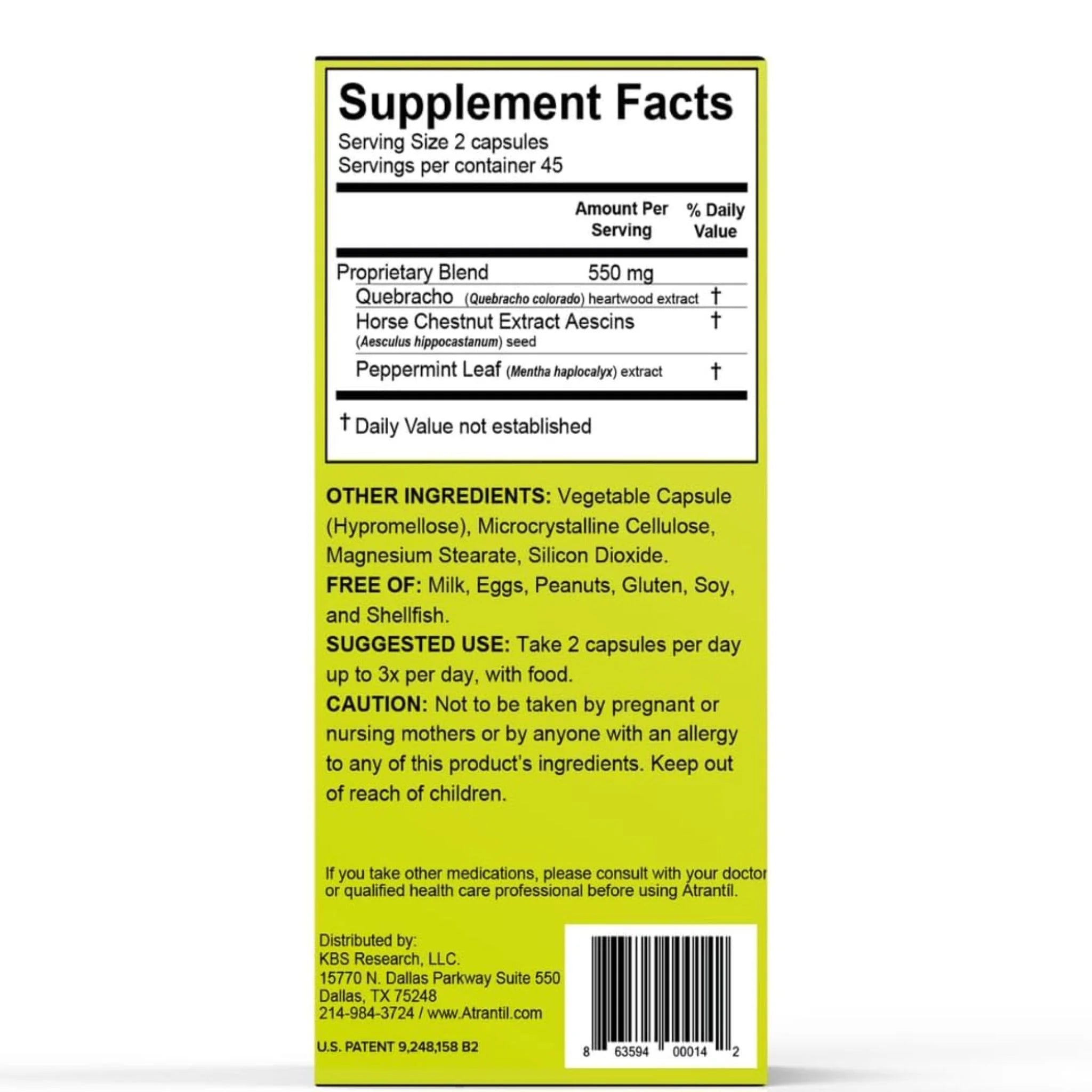 Atrantil Irritable Bowel Syndrome (IBS) Relief 90 Capsules - Nature's Source Inc