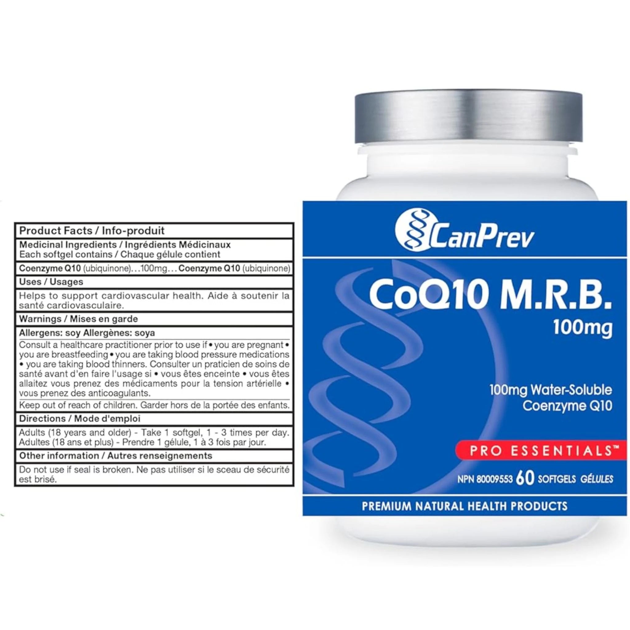 Buy CanPrev CoQ10 M.R.B. 100mg 60 Softgels Online - Nature's Source