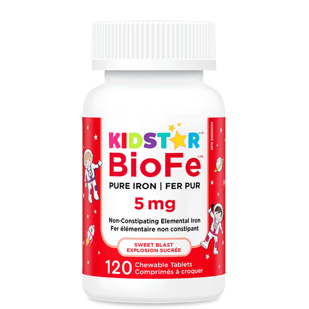 Kidstar BioFe Pure Iron 5mg 120 Sweet Blast Chewable Tablets