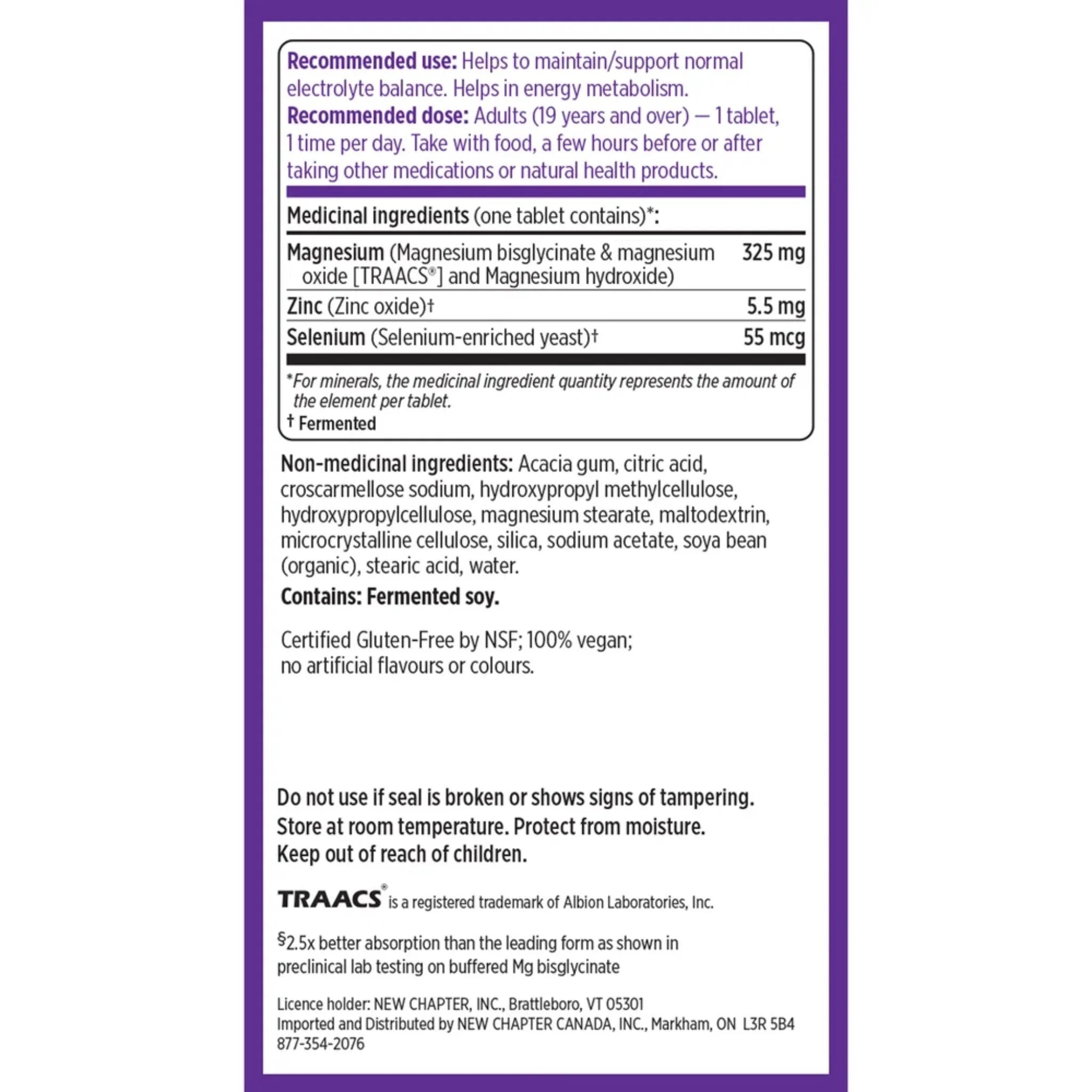 New Chapter Magnesium + Selenium & Zinc 30 Tablets