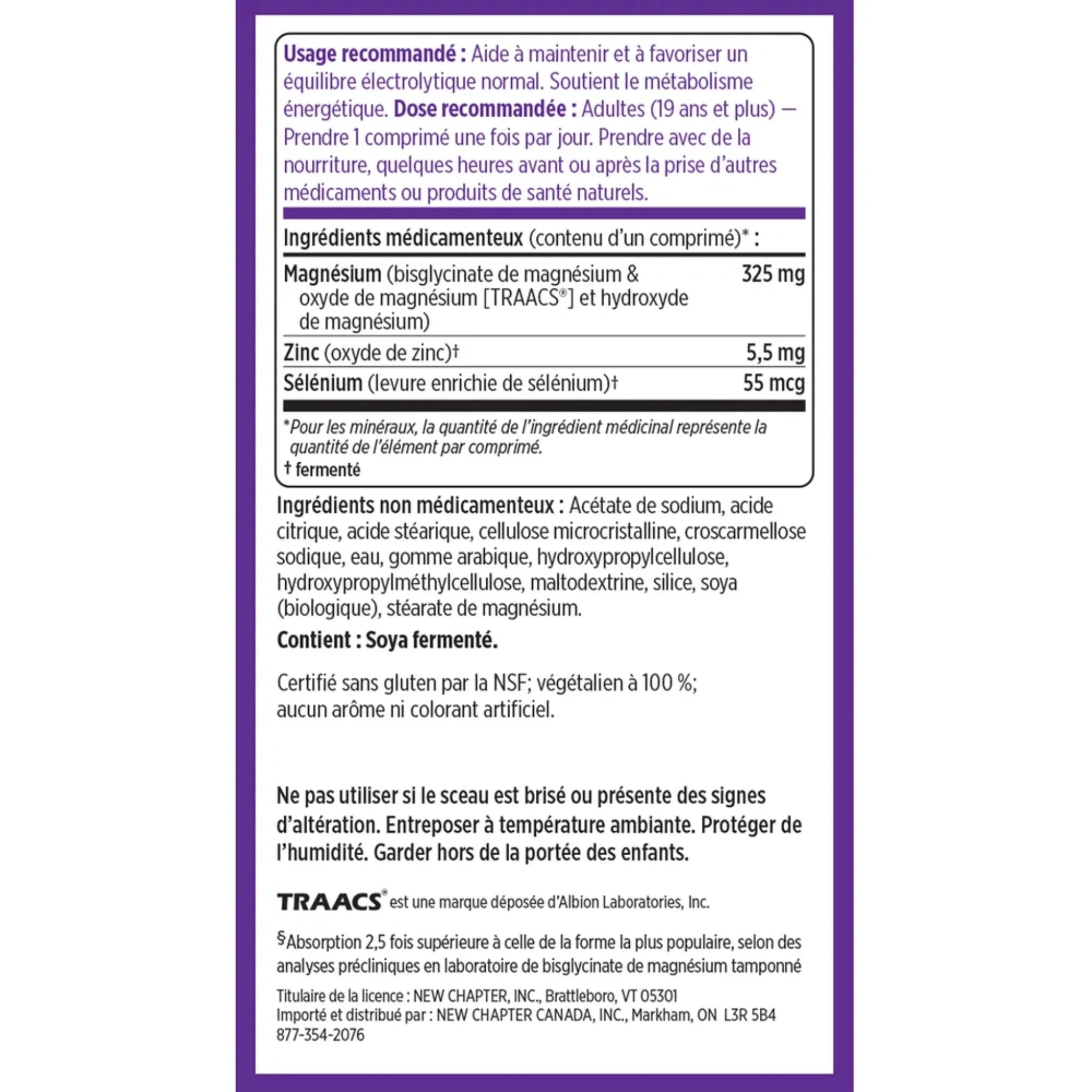 New Chapter Magnesium + Selenium & Zinc 30 Tablets
